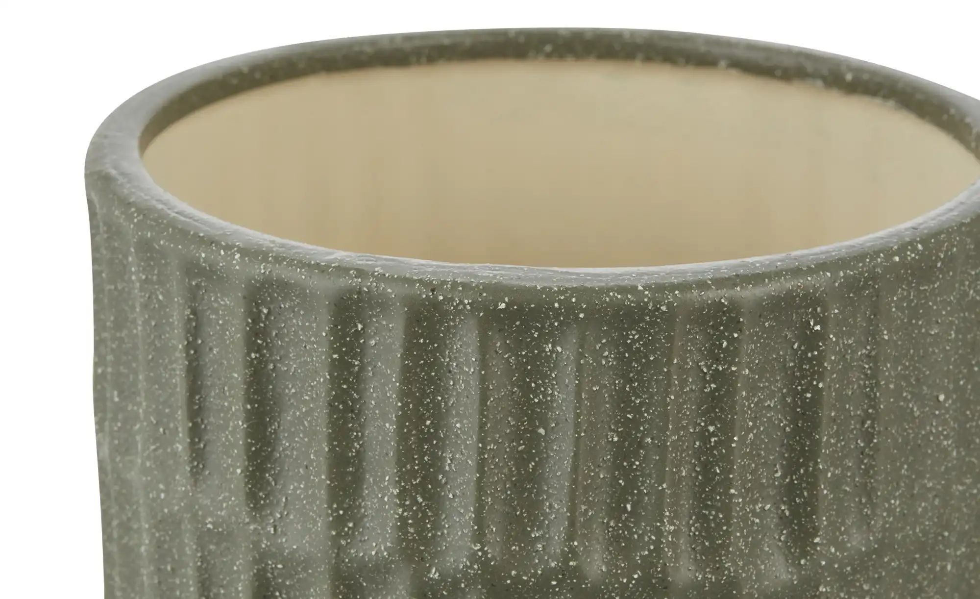 Thumbnail - HOME STORY Übertopf ¦ grün ¦ Steinzeug ¦ Maße (cm): H: 15 Ø: 15 Accessoires > Dekoartikel - Höffner