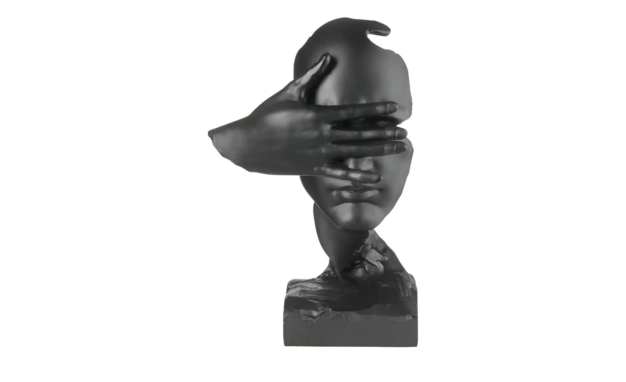 Deko Skulptur Gesicht ¦ schwarz ¦ Polyresin (Kunstharz) ¦ Maße (cm): B: 12 günstig online kaufen