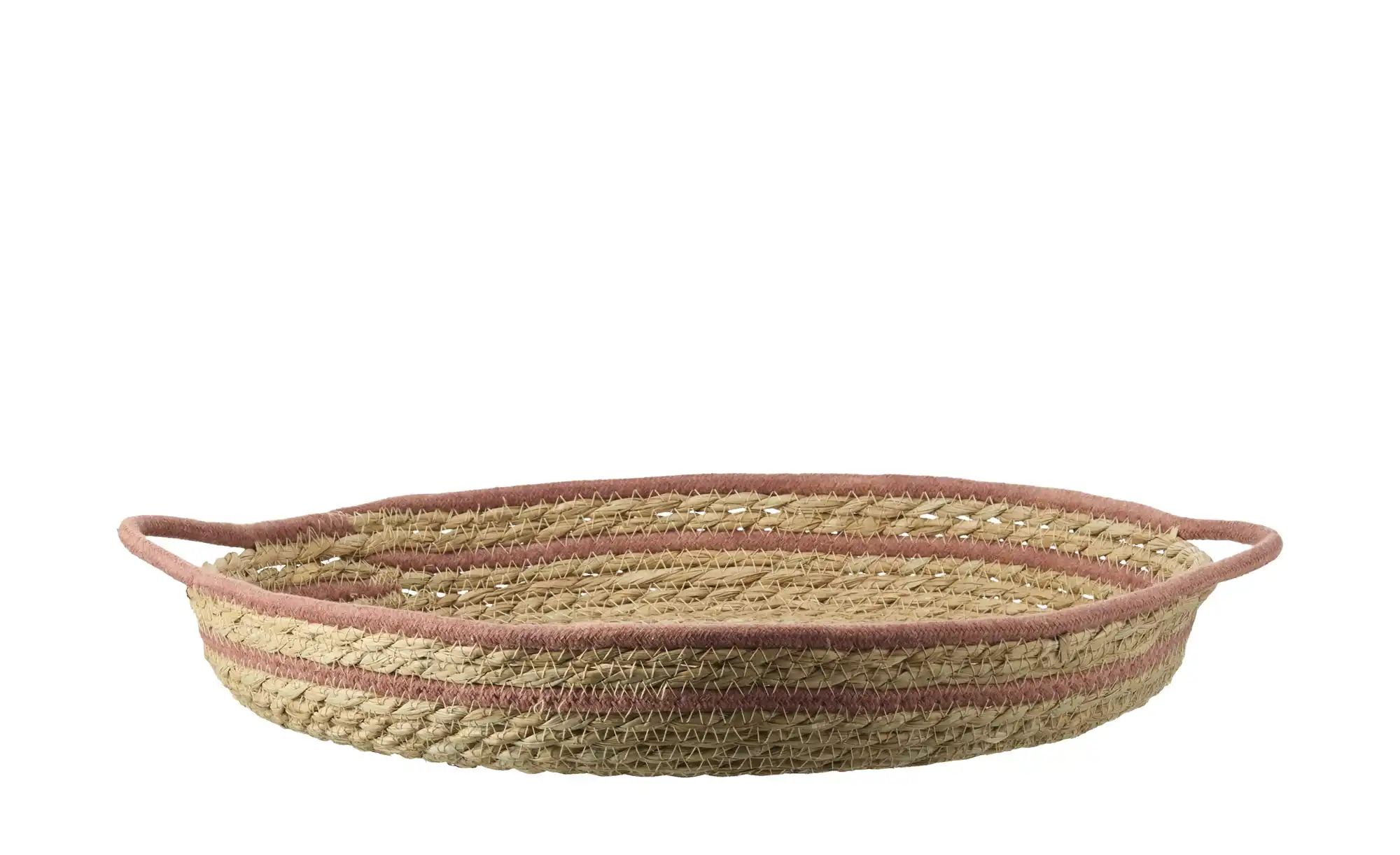 HOME STORY Aufbewahrungskorb flach   ¦ braun ¦ Seegras,Baumwolle ¦ Maße (cm günstig online kaufen