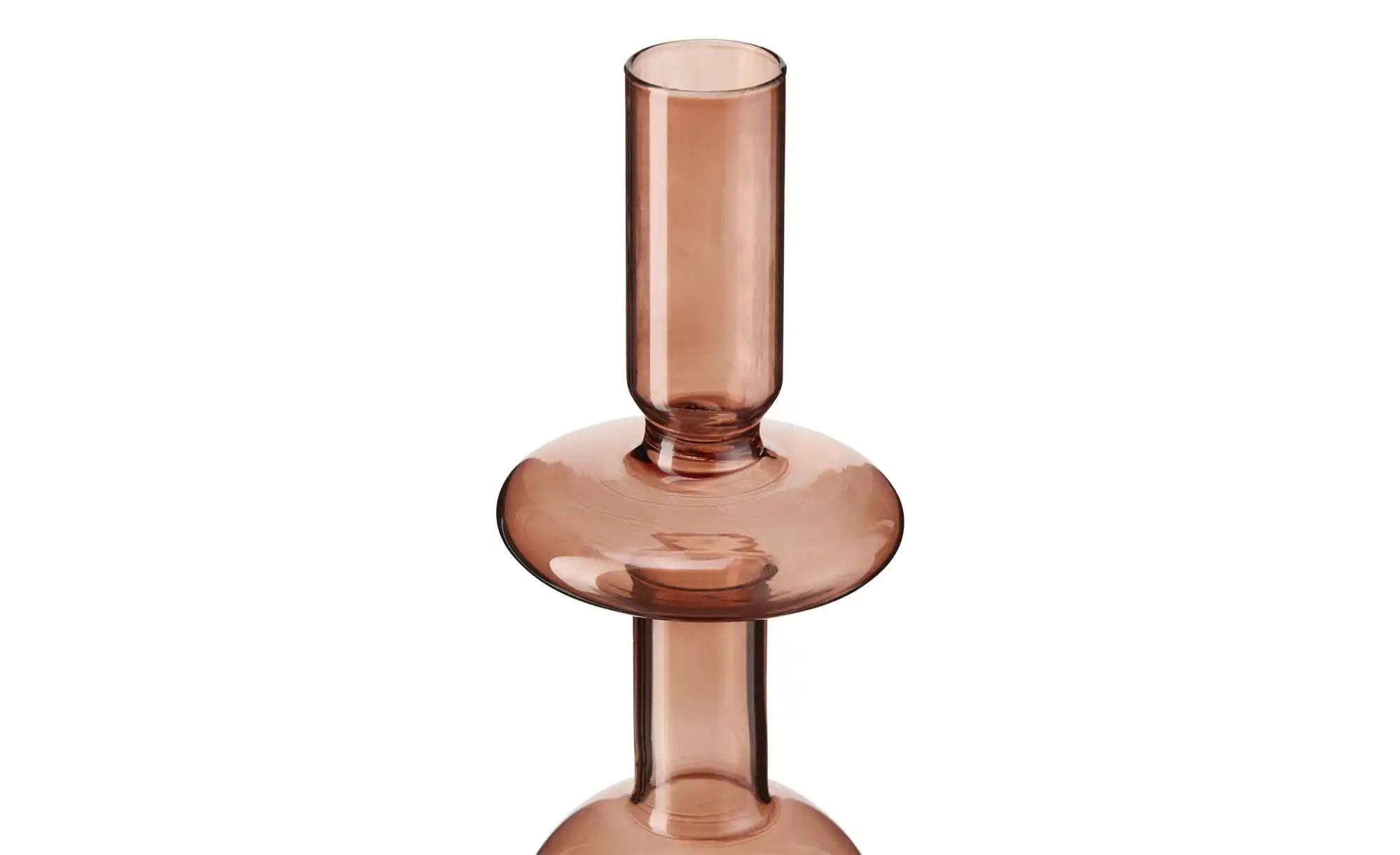 Thumbnail - HOME STORY Kerzenhalter ¦ braun ¦ Glas ¦ Maße (cm): H: 27 Ø: 9 Accessoires > Kerzen & Kerzenständer > Kerzenständer -...