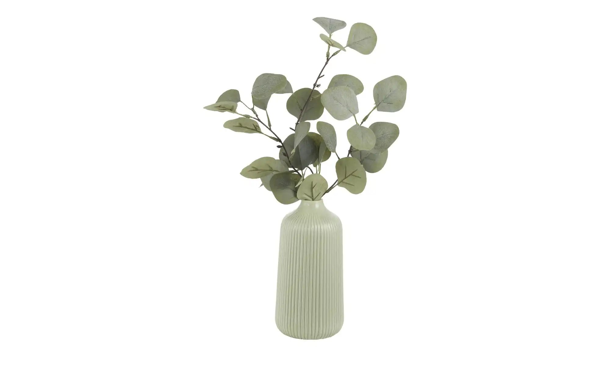 HOME STORY Vase ¦ grün ¦ Dolomite ¦ Maße (cm): H: 20  Ø: 10 Accessoires > V günstig online kaufen