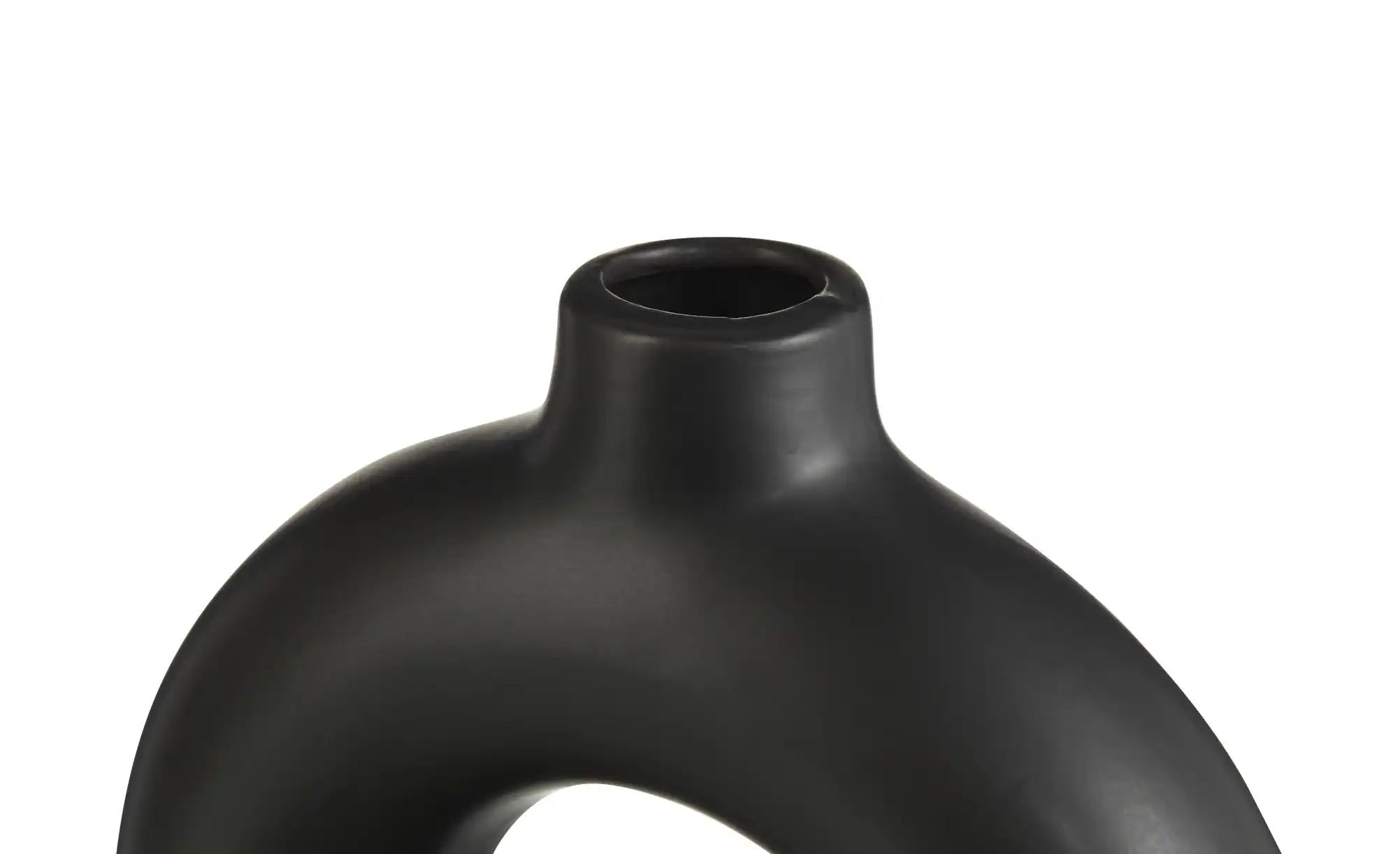 Thumbnail - HOME STORY Vase   ¦ schwarz ¦ Porzellan ¦ Maße (cm): B: 15,5 H: 16 T: 4.5 Accessoires > Vasen - Höffner