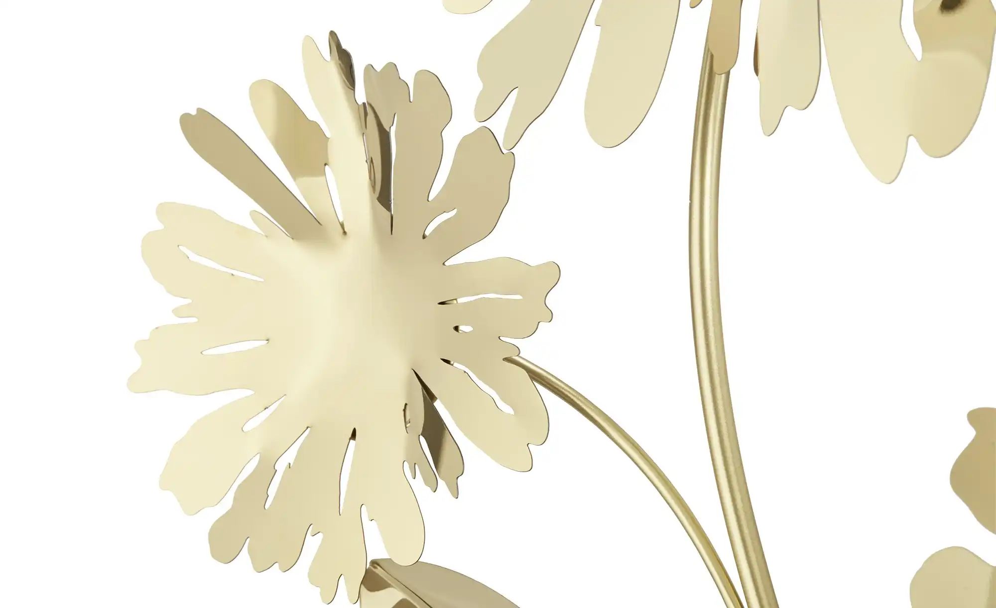 Thumbnail - HOME STORY Wanddekoration Blumen ¦ gold ¦ Edelstahl,Metall ¦ Maße (cm): B: 81,9 H: 6,4 Accessoires > Dekoartikel - Höf...