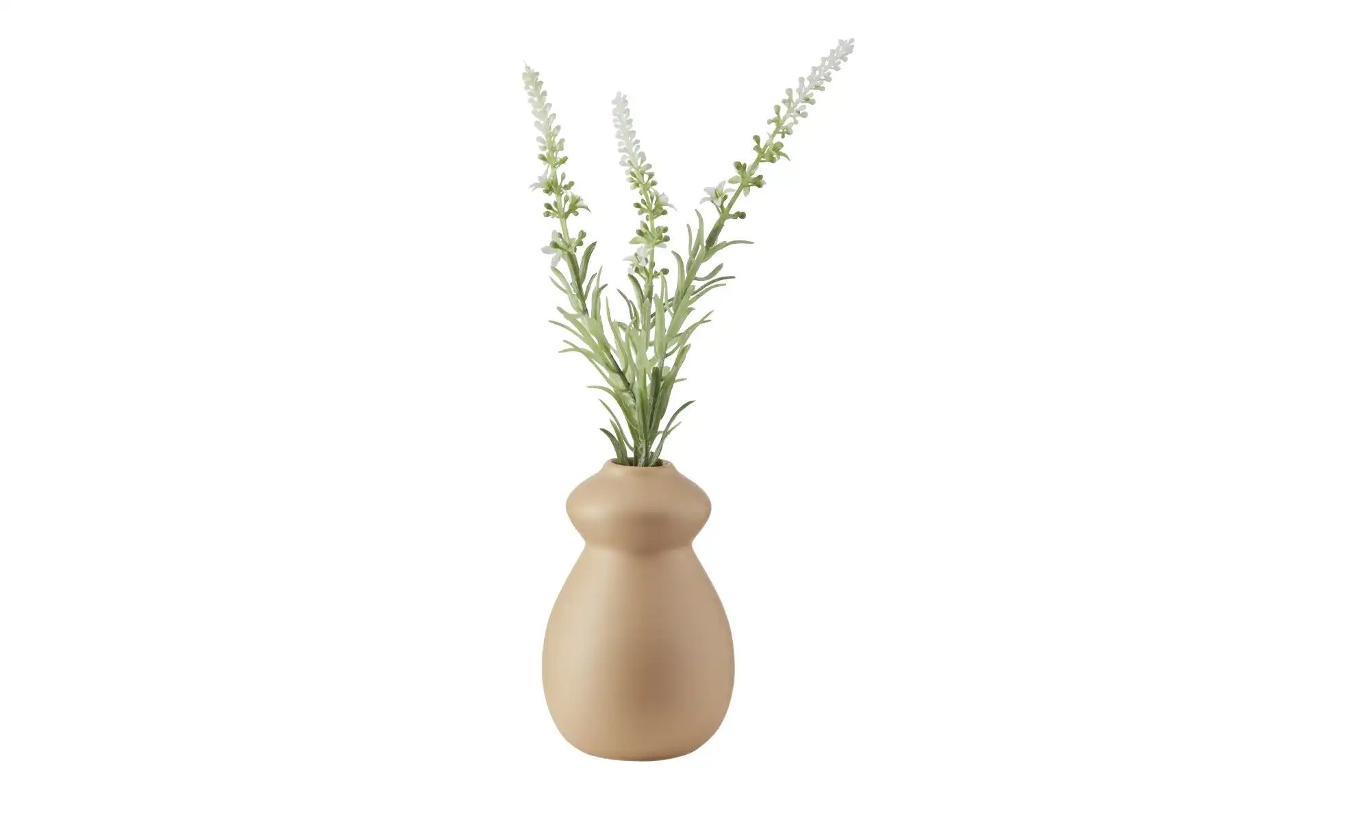 HOME STORY Vase ¦ braun ¦ Steingut ¦ Maße (cm): B: 8,2 H: 12,2 Accessoires günstig online kaufen