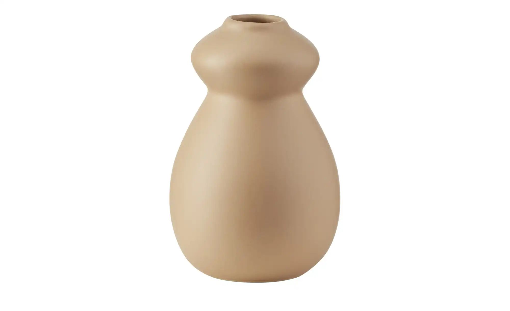 HOME STORY Vase ¦ braun ¦ Steingut ¦ Maße (cm): B: 8,2 H: 12,2 Accessoires günstig online kaufen