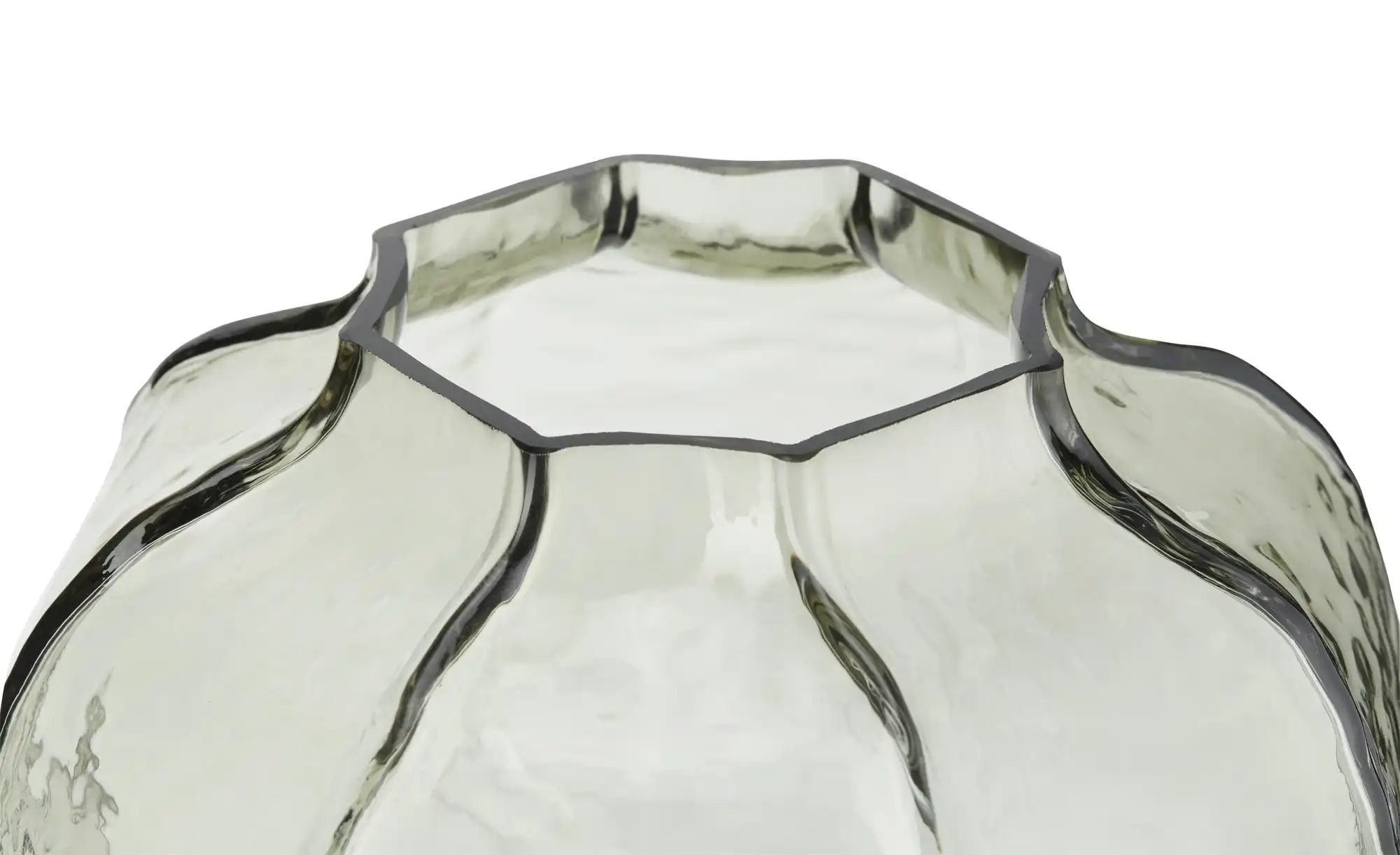 HOME STORY Vase ¦ grau ¦ Glas ¦ Maße (cm): H: 18  Ø: 23 Accessoires > Vasen günstig online kaufen