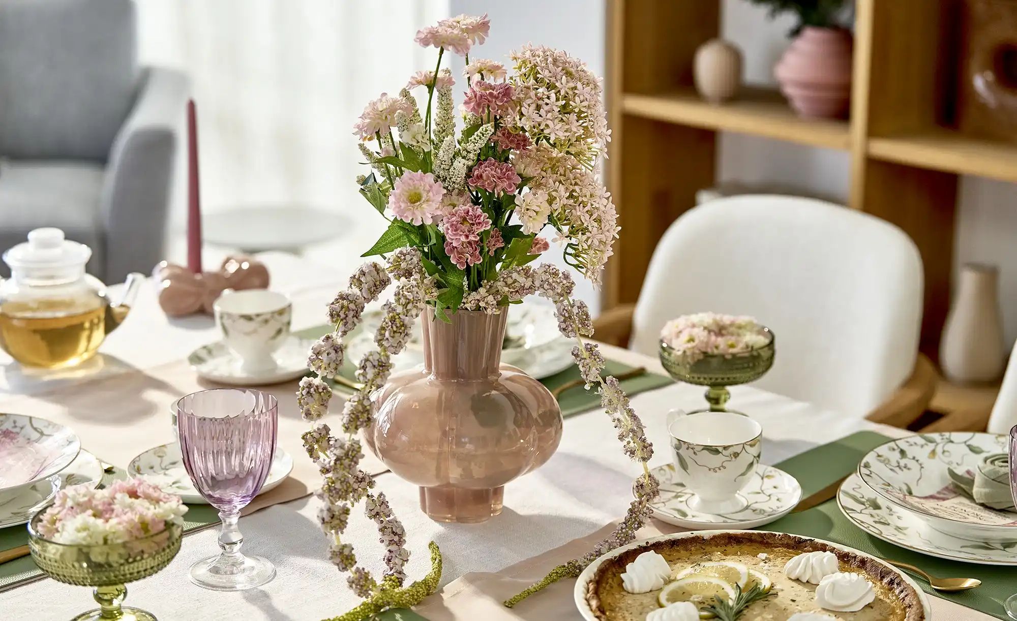 HOME STORY Vase   ¦ rosa/pink ¦ Glas ¦ Maße (cm): H: 20  Ø: 17 Accessoires günstig online kaufen