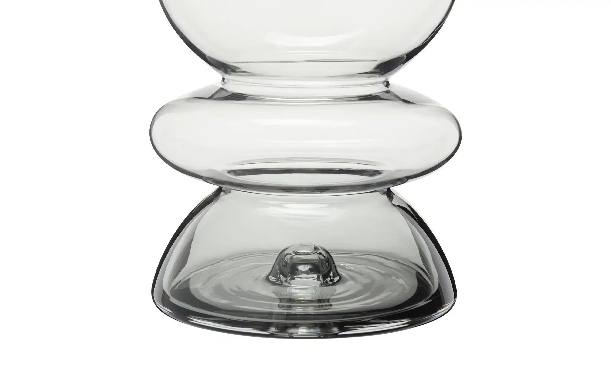 HOME STORY Vase ¦ grau ¦ Glas ¦ Maße (cm): B: 16 H: 24 Accessoires > Vasen günstig online kaufen