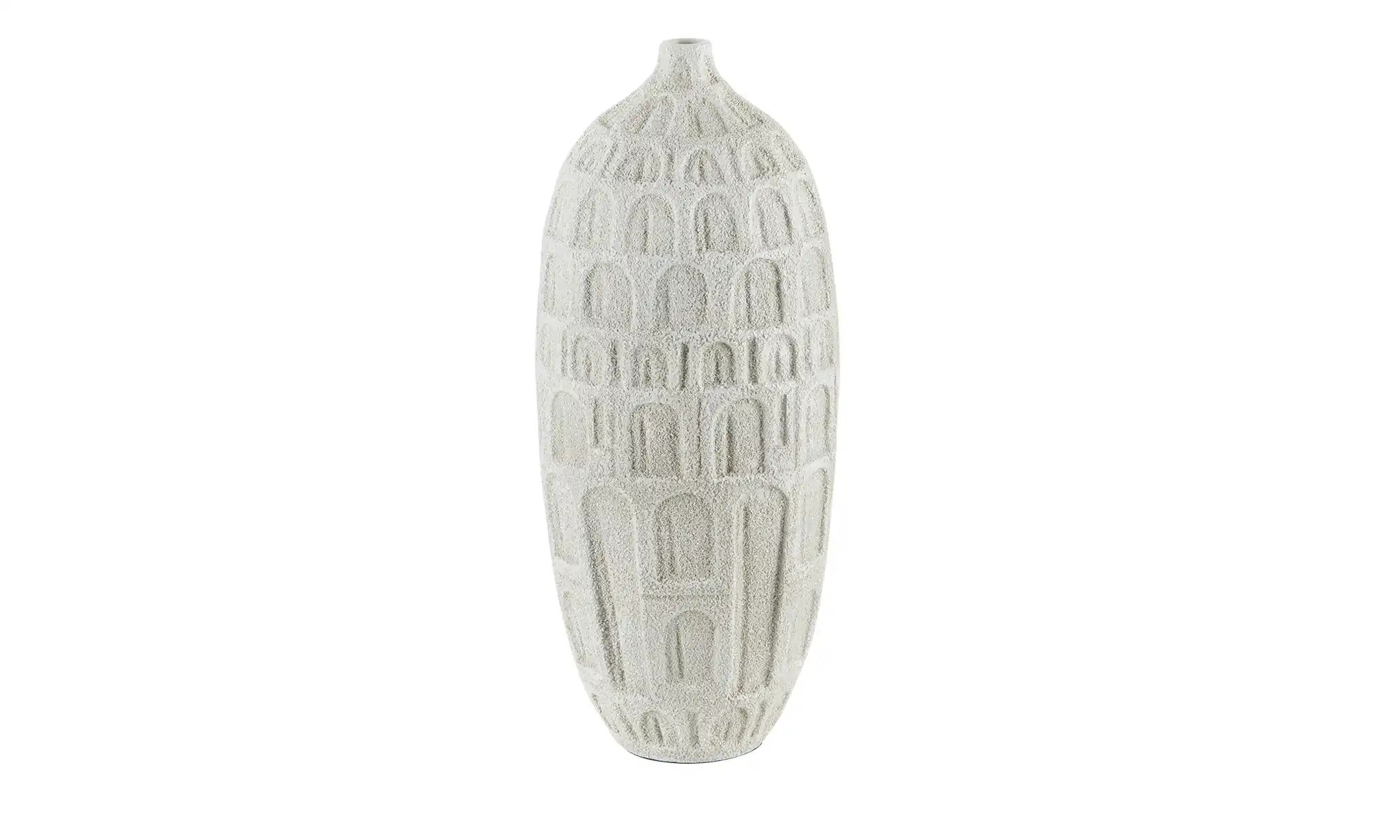 HOME STORY Deko Vase ¦ weiß ¦ Polyresin (Kunstharz) ¦ Maße (cm): B: 20 H: 4 günstig online kaufen