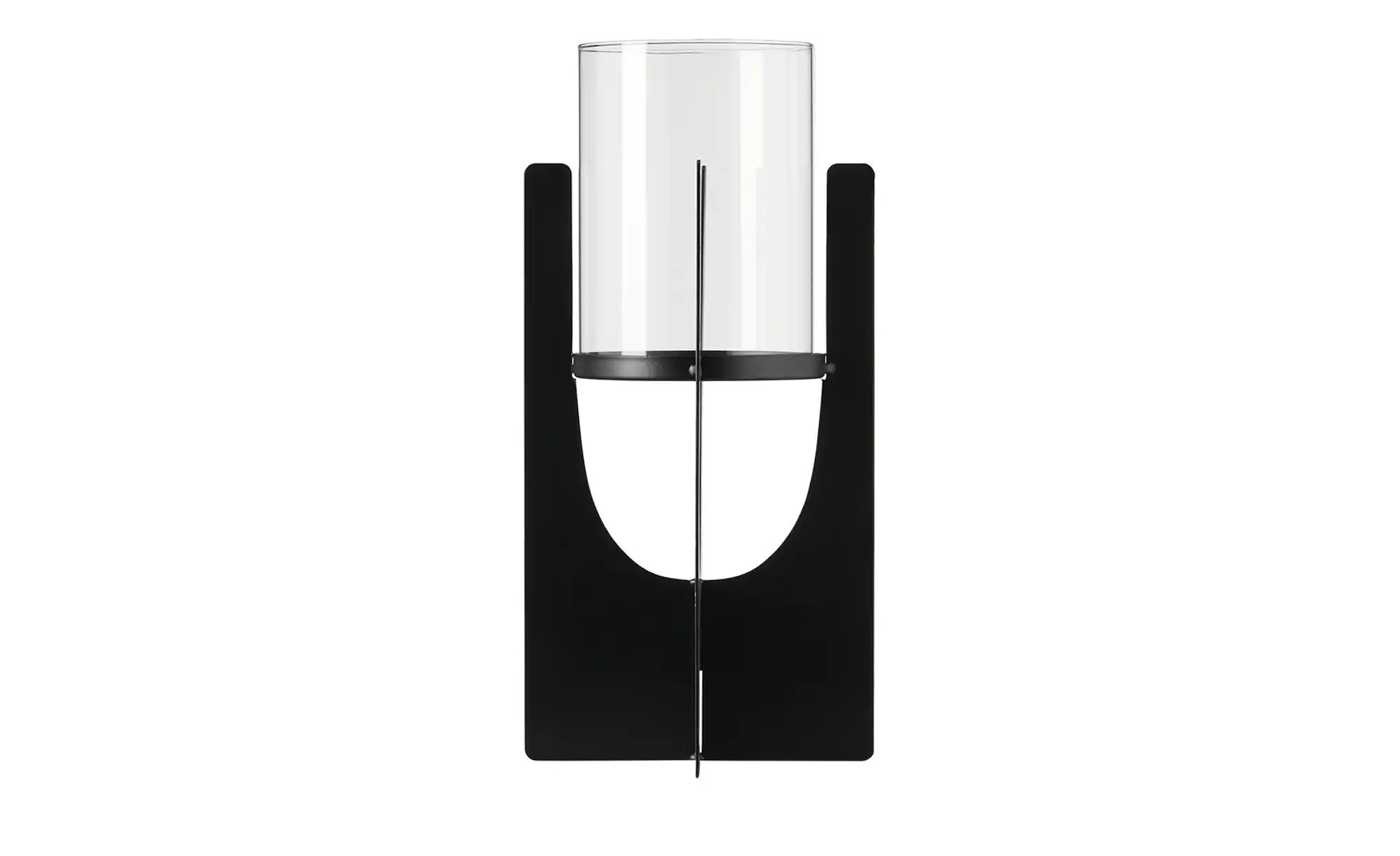 HOME STORY Windlicht   ¦ schwarz ¦ Eisen,Glas ¦ Maße (cm): B: 10,5 H: 30 Ac günstig online kaufen