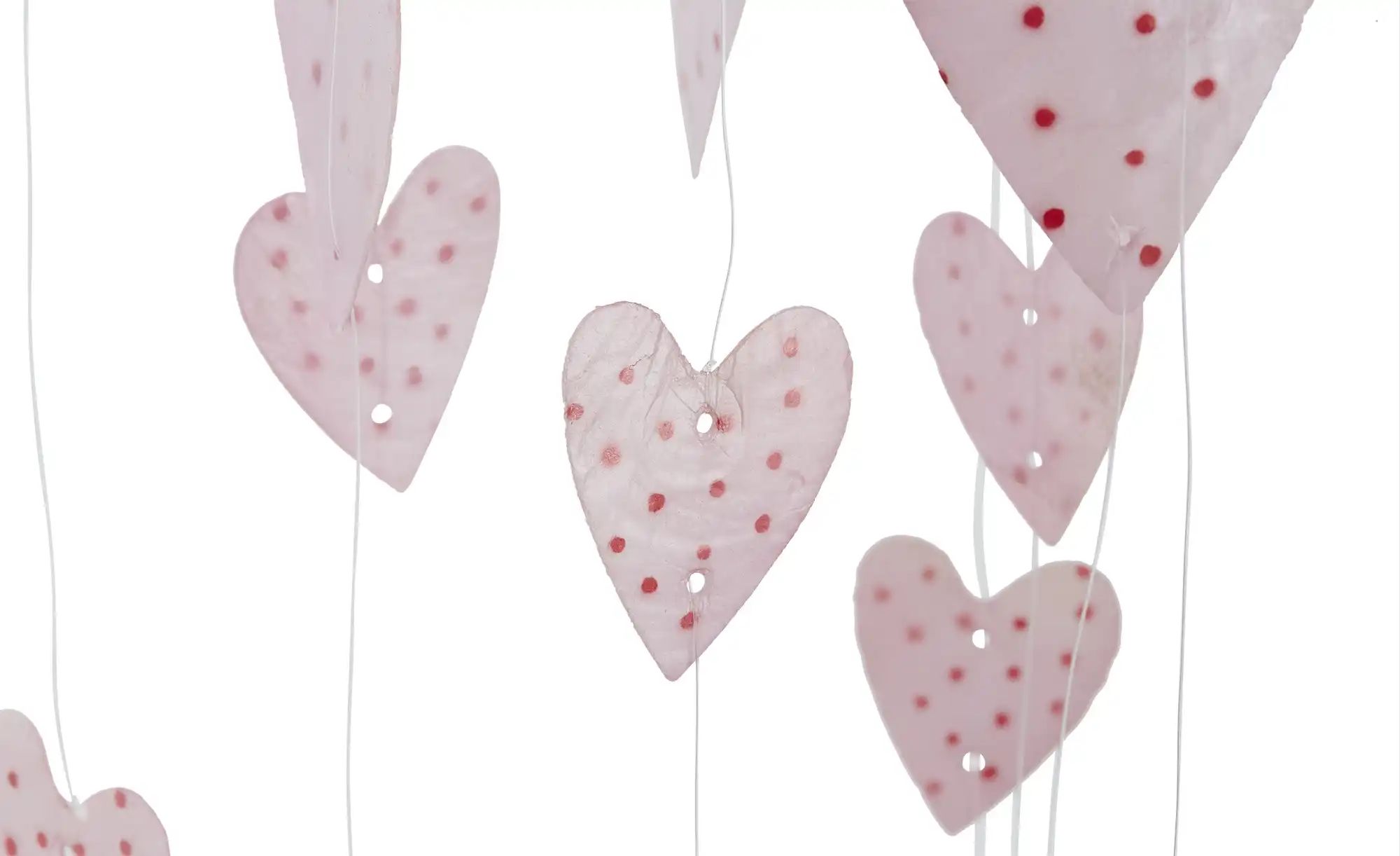 Thumbnail - Windspiel Herzen ¦ rot ¦ Rattan,Naturfaser ¦ Maße (cm): B: 16,5 H: 73 Accessoires > Dekoartikel - Höffner