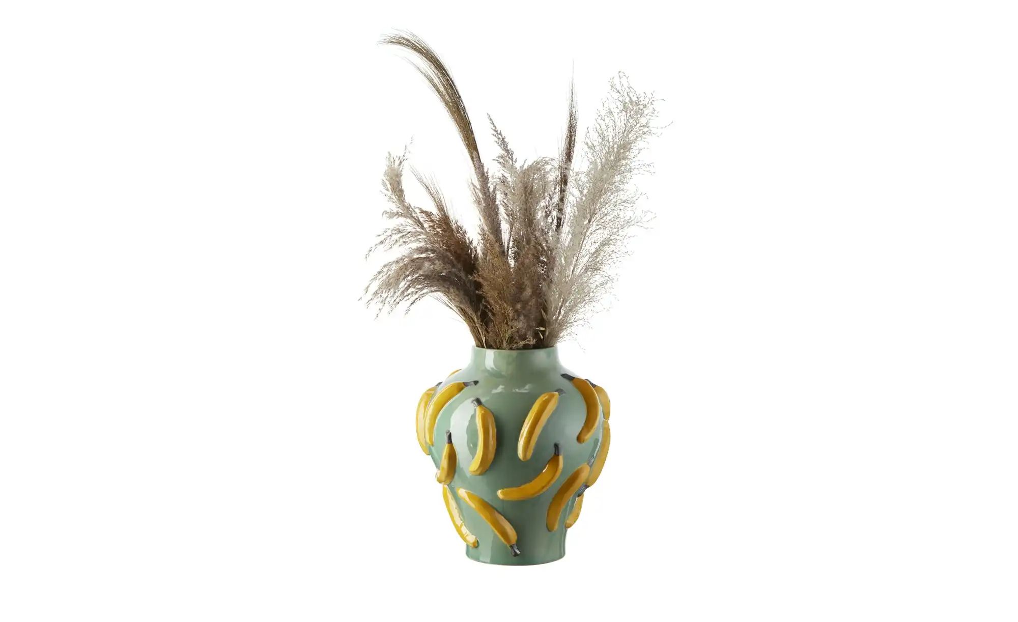 Vase Bananen ¦ grün ¦ Keramik ¦ Maße (cm): H: 37,5  Ø: 34 Accessoires > Vas günstig online kaufen