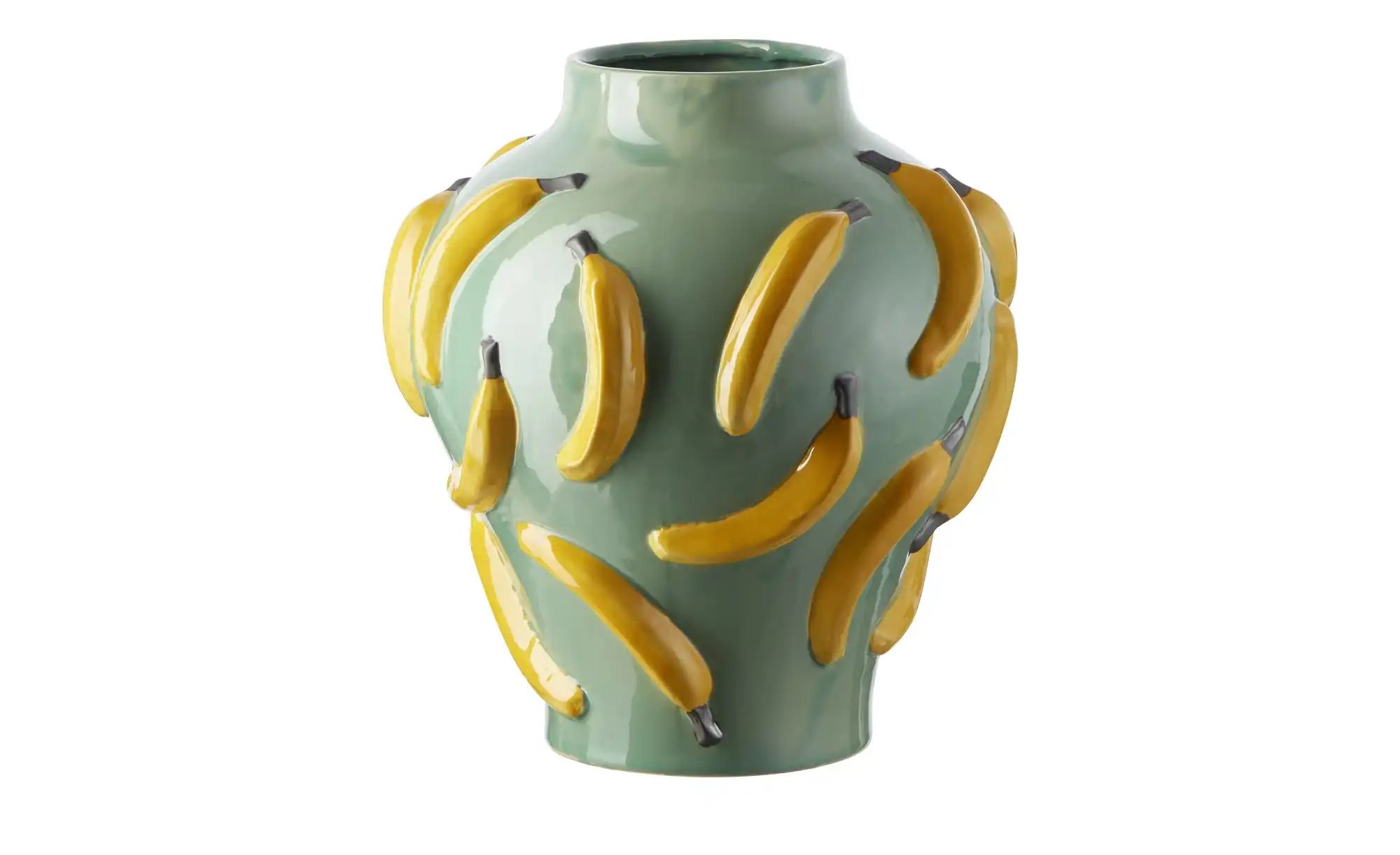 Vase Bananen ¦ grün ¦ Keramik ¦ Maße (cm): H: 37,5  Ø: 34 Accessoires > Vas günstig online kaufen