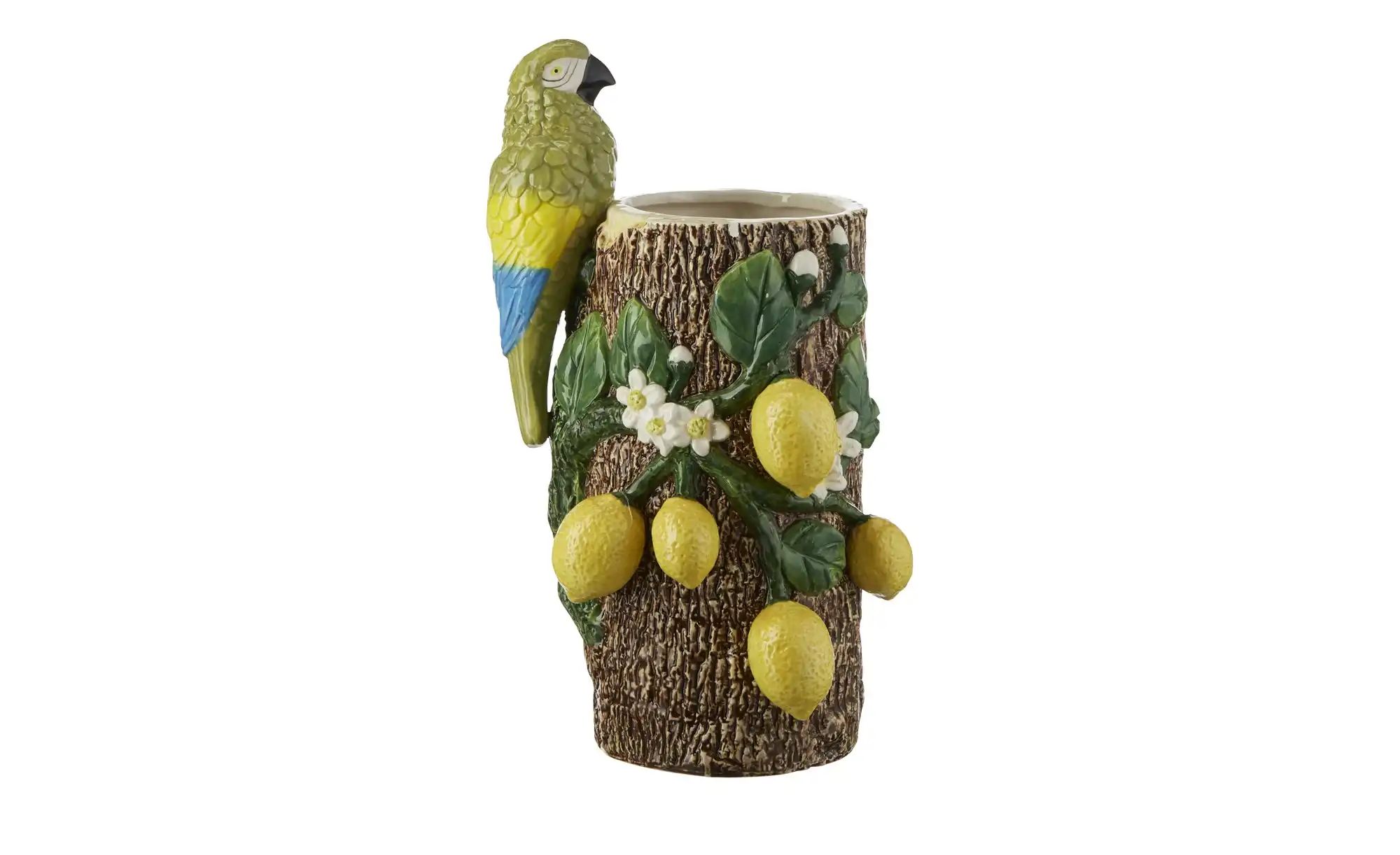 HOME STORY Vase Papagei ¦ mehrfarbig ¦ Dolomite ¦ Maße (cm): B: 17 H: 29 T: günstig online kaufen