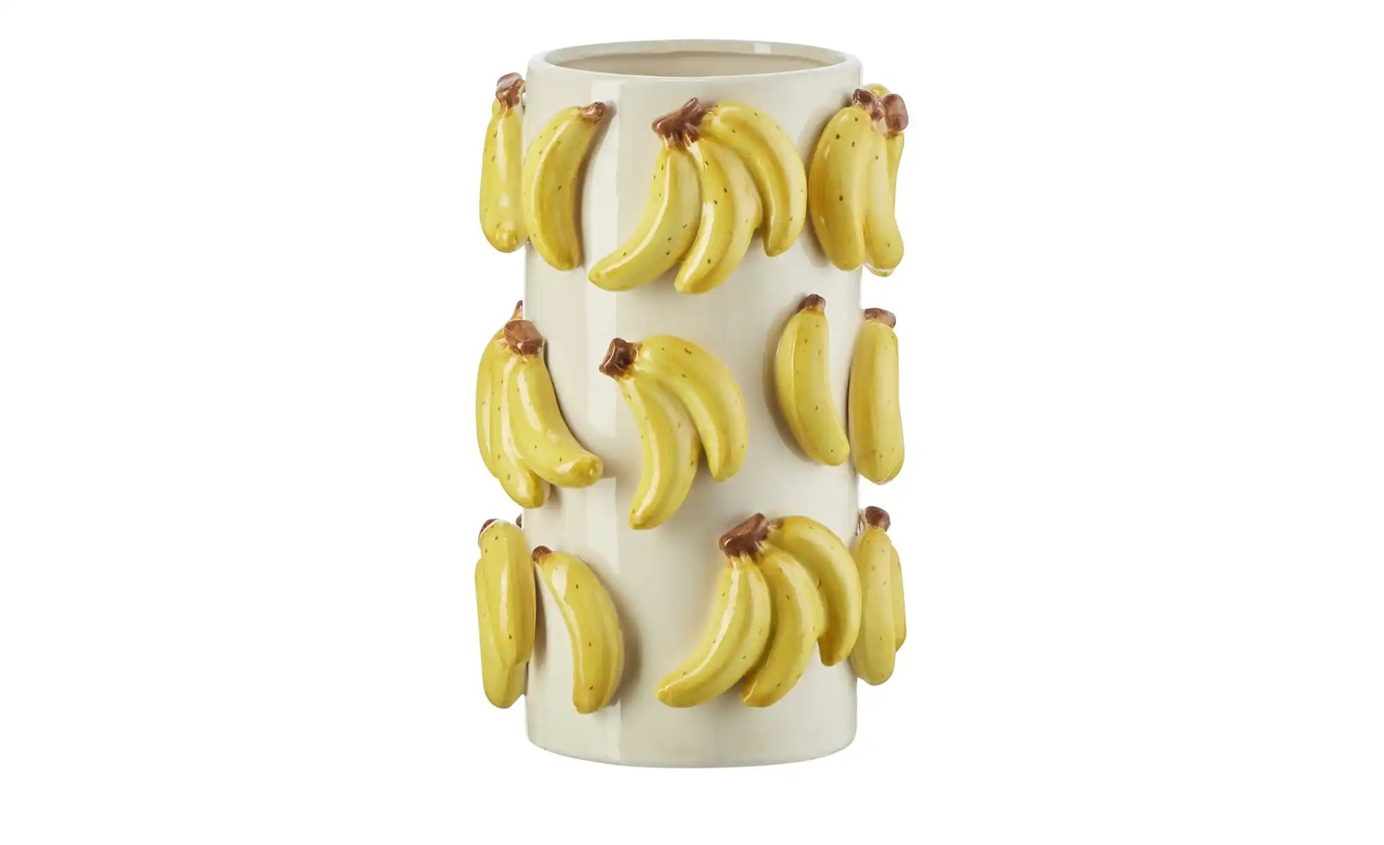 HOME STORY Vase Bananen ¦ gelb ¦ Dolomite ¦ Maße (cm): H: 26  Ø: 16.6 Acces günstig online kaufen