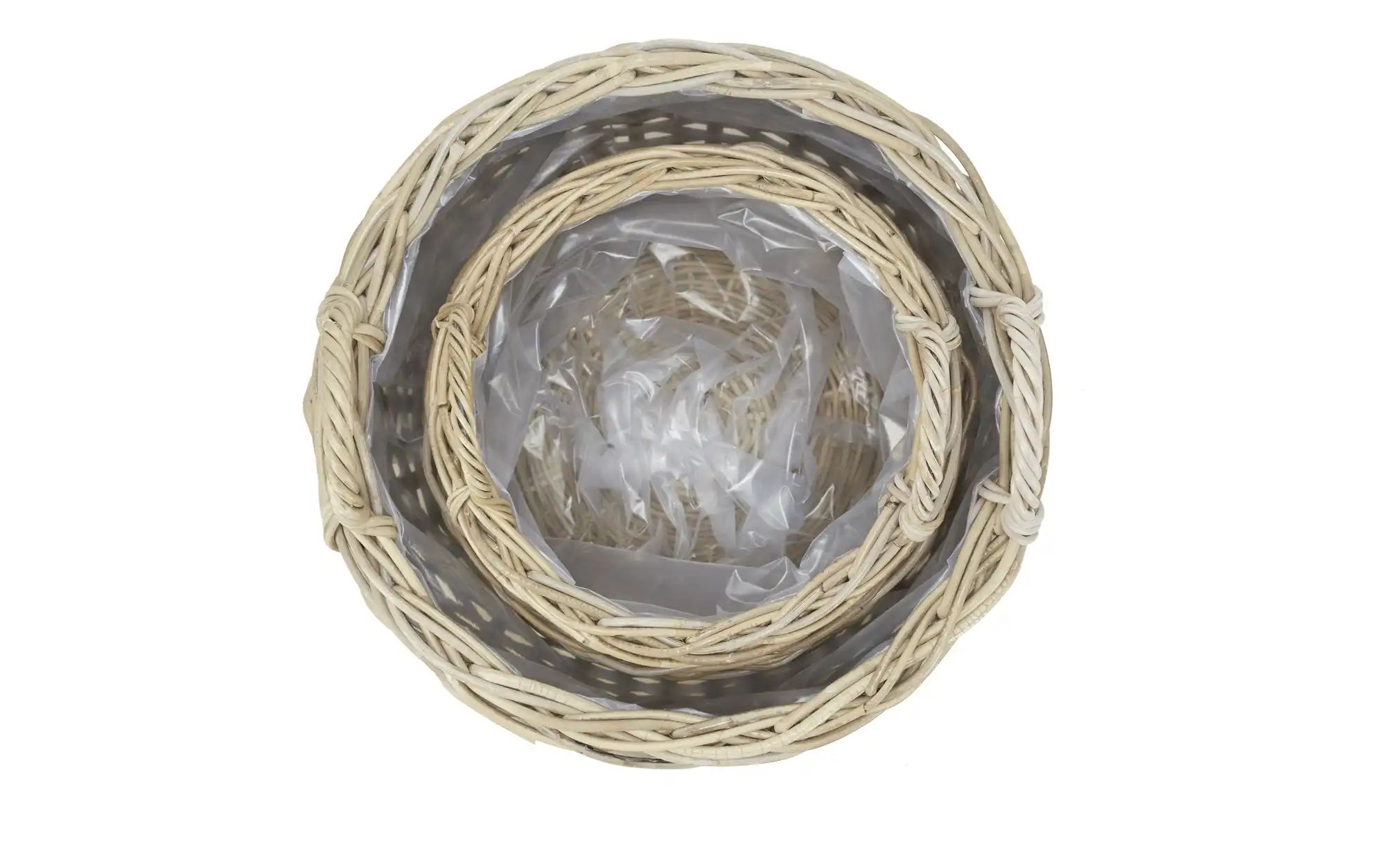 Thumbnail - Pflanzkorb  2er Set   ¦ braun ¦ Rattan,Kunststoff ¦ Maße (cm): H: 44  Ø: 56 Accessoires > Dekoartikel - Höffner