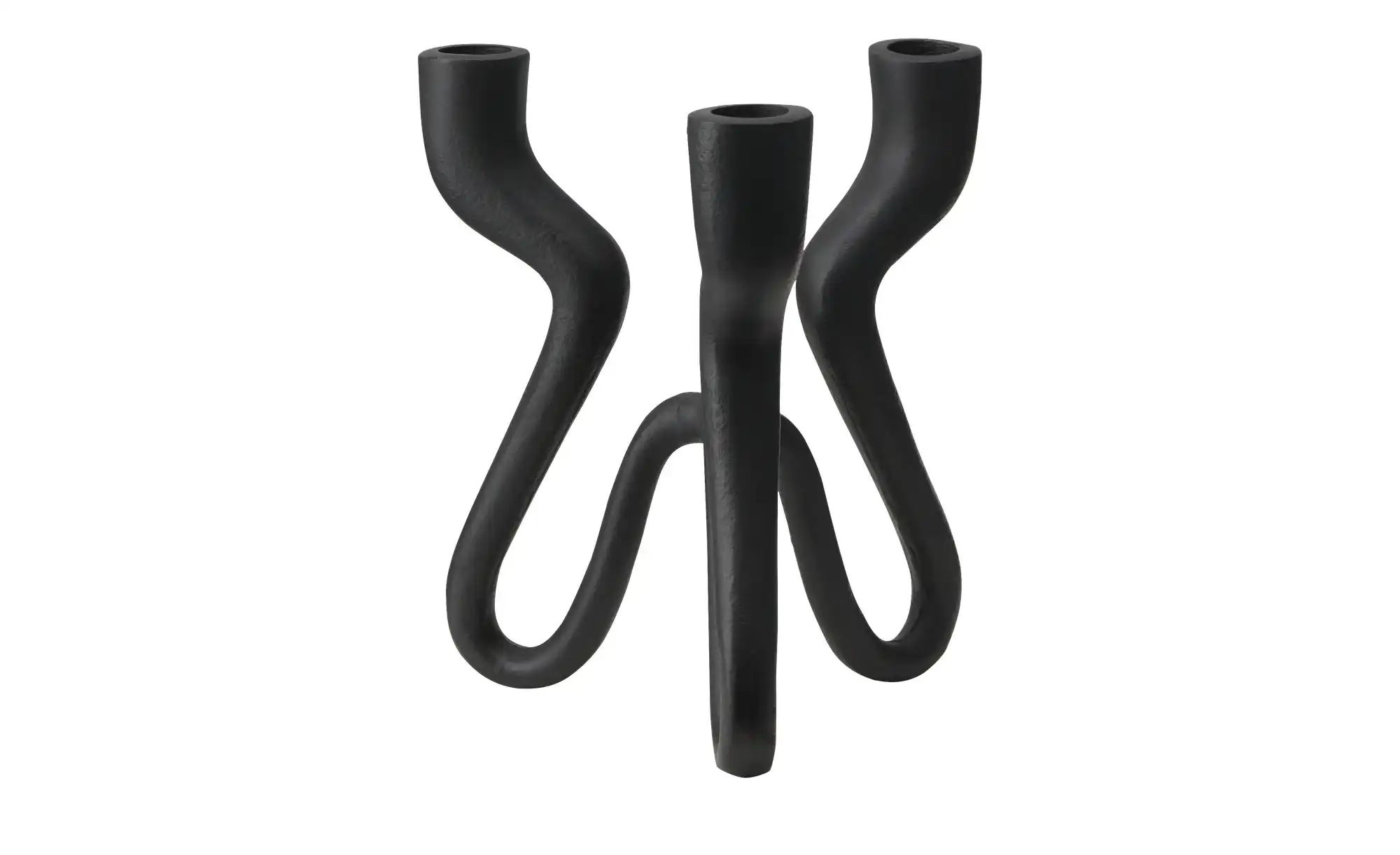 HOME STORY 3er-Kerzenständer   ¦ schwarz ¦ Aluminium ¦ Maße (cm): B: 18 H: günstig online kaufen
