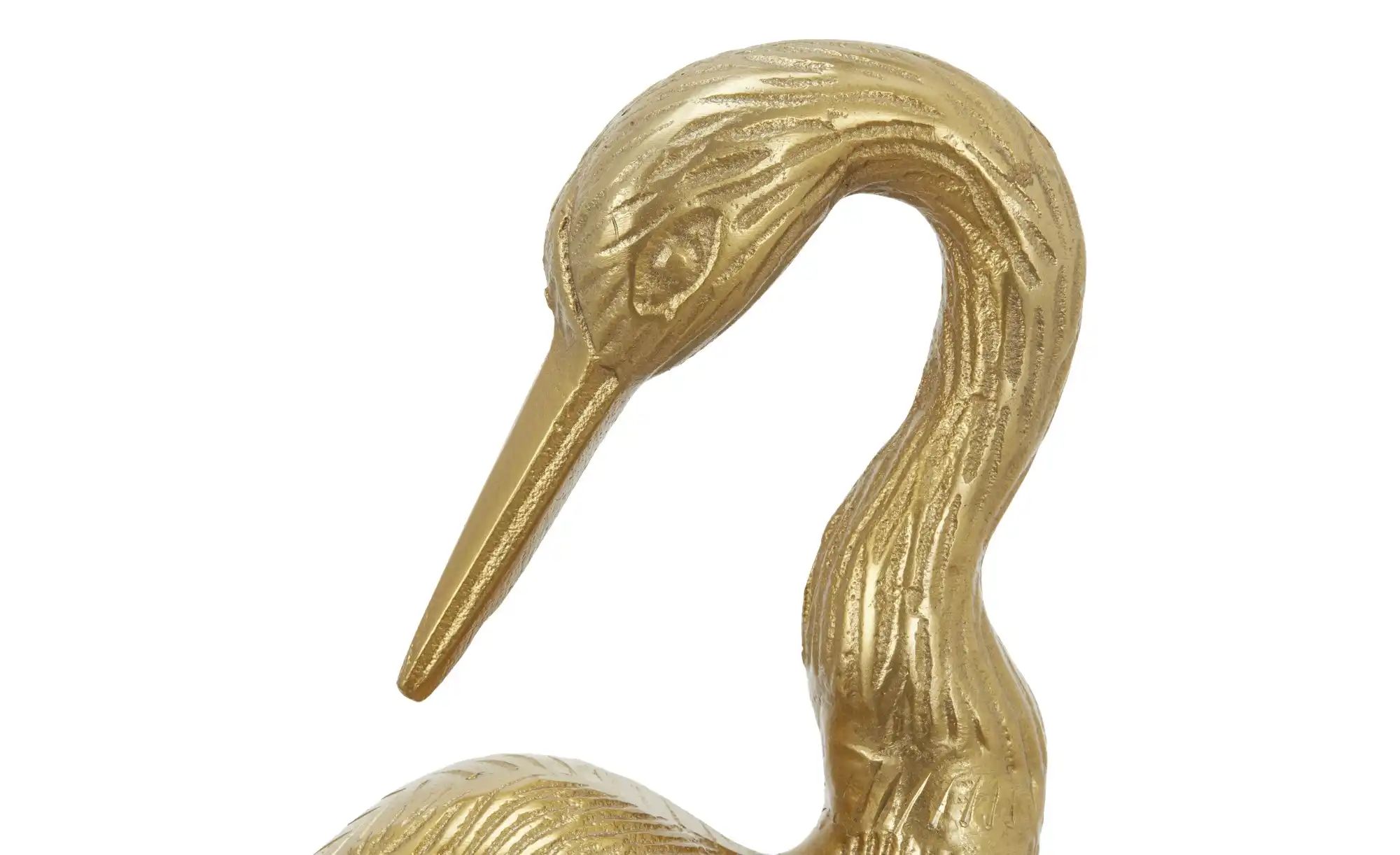 HOME STORY Deko Figur Kranich   ¦ gold ¦ Aluminium ¦ Maße (cm): B: 18 H: 58 günstig online kaufen