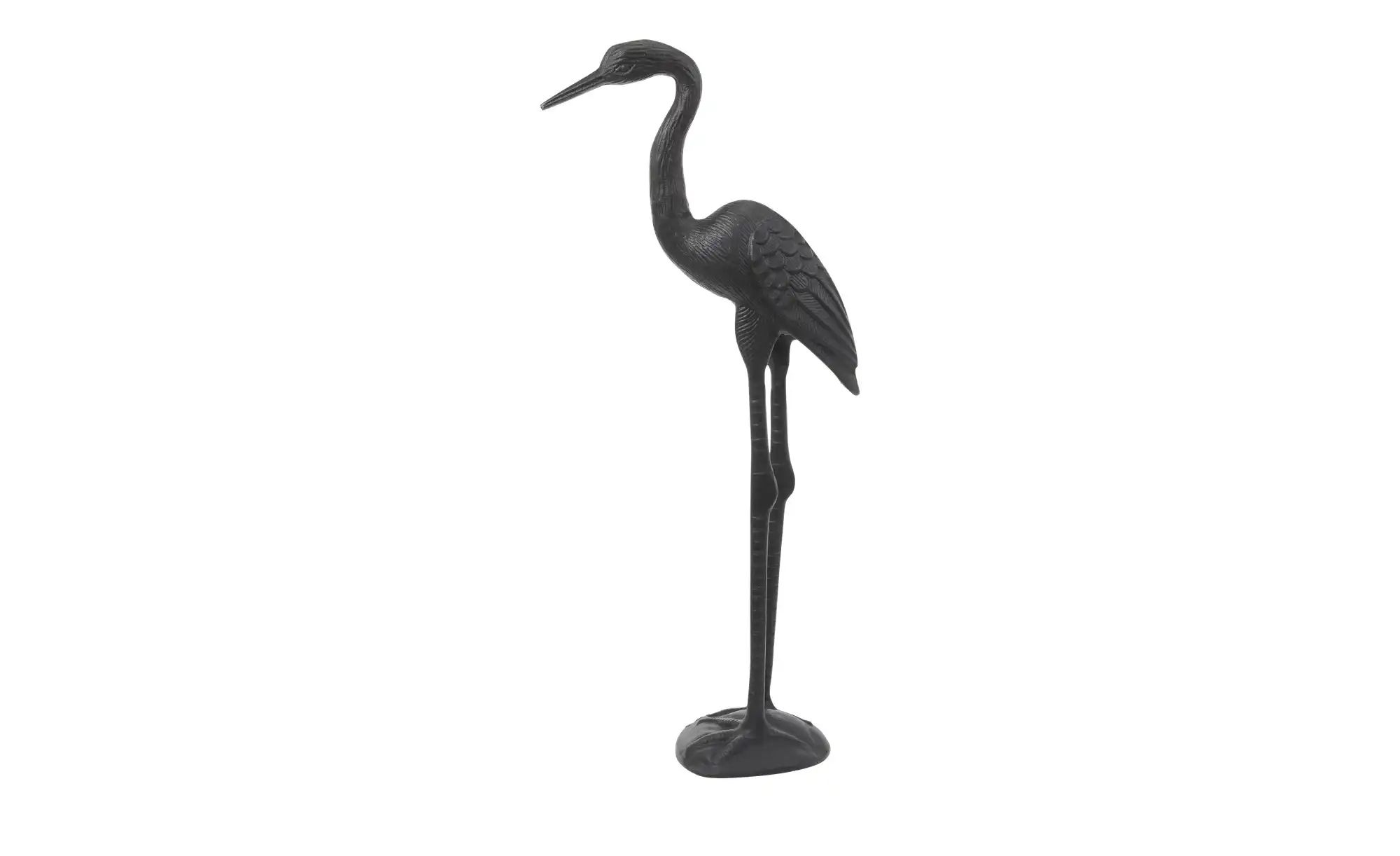 HOME STORY Deko Figur Kranich   ¦ schwarz ¦ Aluminium ¦ Maße (cm): B: 27 H: günstig online kaufen