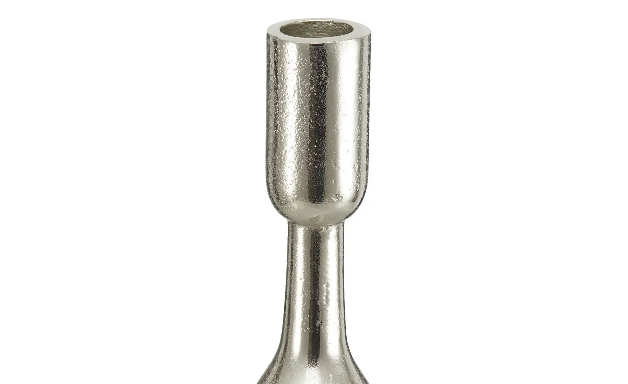 HOME STORY Kerzenständer   ¦ silber ¦ Aluminium ¦ Maße (cm): H: 40  Ø: 14.5 günstig online kaufen