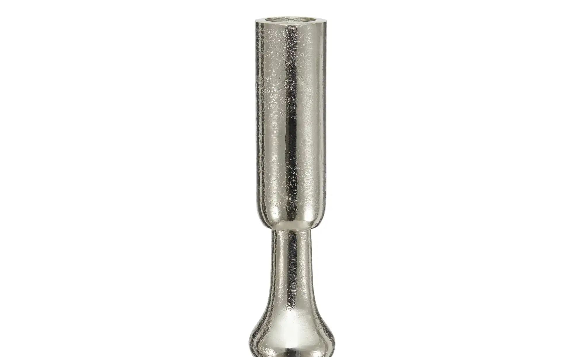 HOME STORY Kerzenständer   ¦ silber ¦ Aluminium ¦ Maße (cm): H: 60  Ø: 14.5 günstig online kaufen