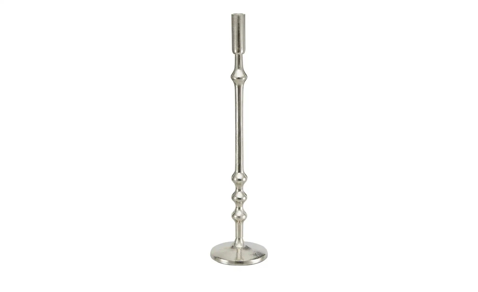 HOME STORY Kerzenständer   ¦ silber ¦ Aluminium ¦ Maße (cm): H: 60  Ø: 14.5 günstig online kaufen