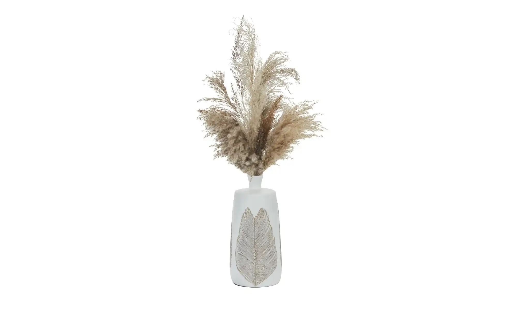 HOME STORY Vase   ¦ weiß ¦ Polyresin (Kunstharz) ¦ Maße (cm): H: 37  Ø: 18 günstig online kaufen