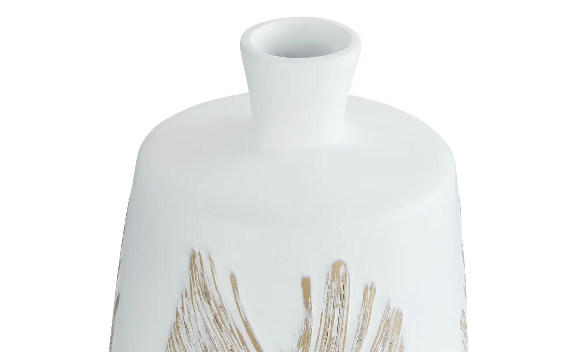 HOME STORY Vase   ¦ weiß ¦ Polyresin (Kunstharz) ¦ Maße (cm): H: 29  Ø: 16 günstig online kaufen