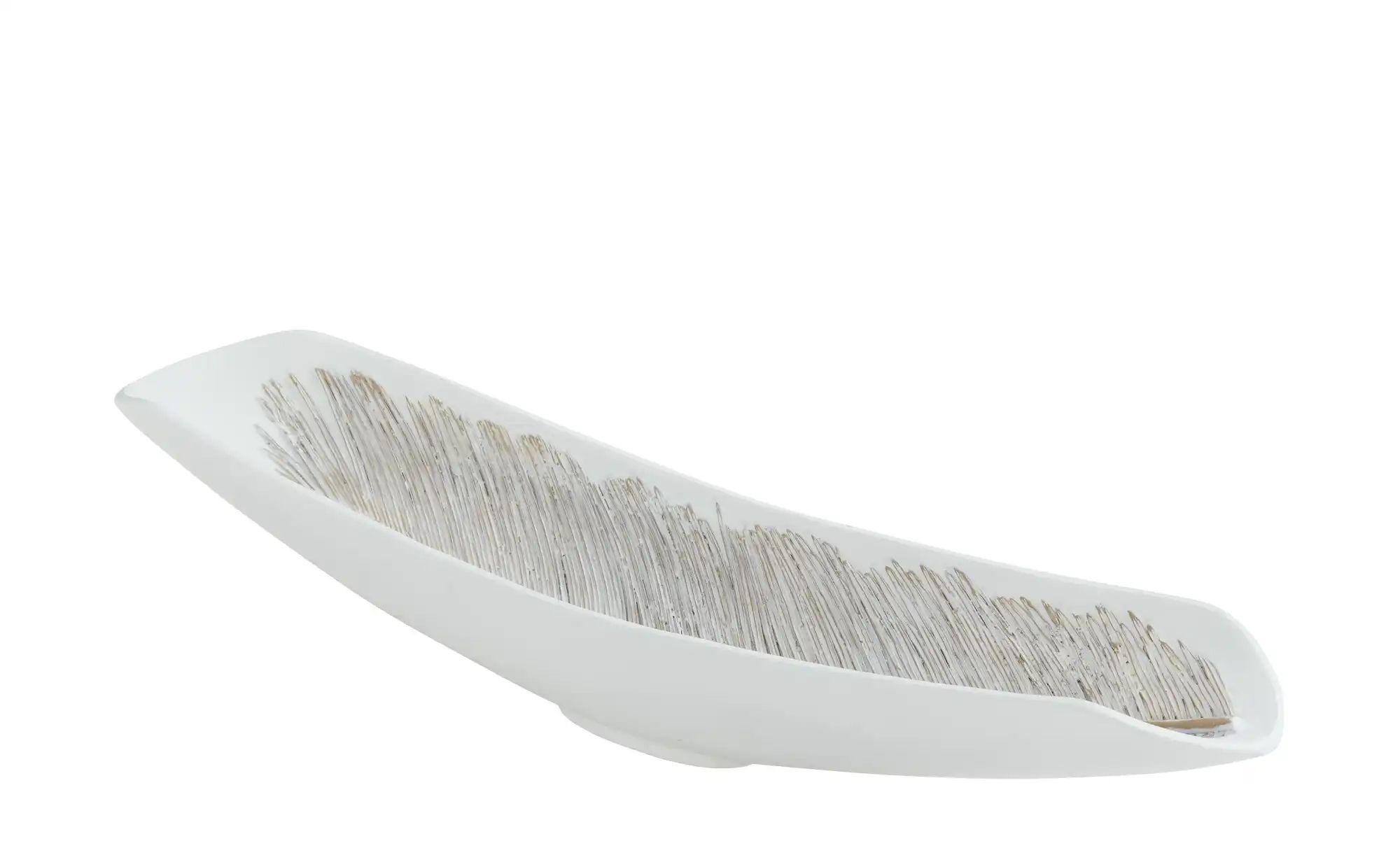 HOME STORY Deko Schale   ¦ weiß ¦ Polyresin (Kunstharz) ¦ Maße (cm): B: 67 günstig online kaufen