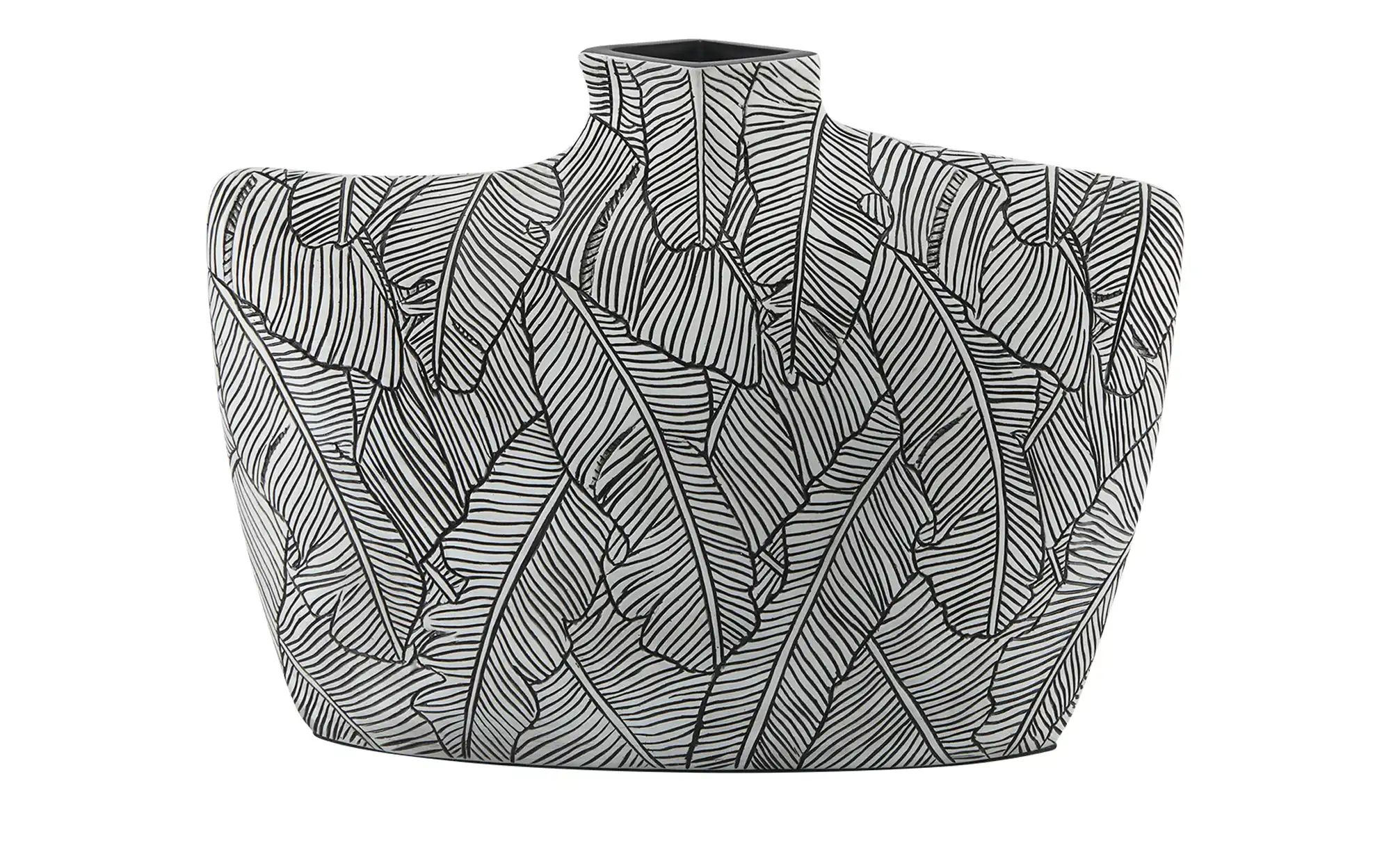 HOME STORY Dekovase   ¦ schwarz ¦ Polyresin (Kunstharz) ¦ Maße (cm): B: 39, günstig online kaufen