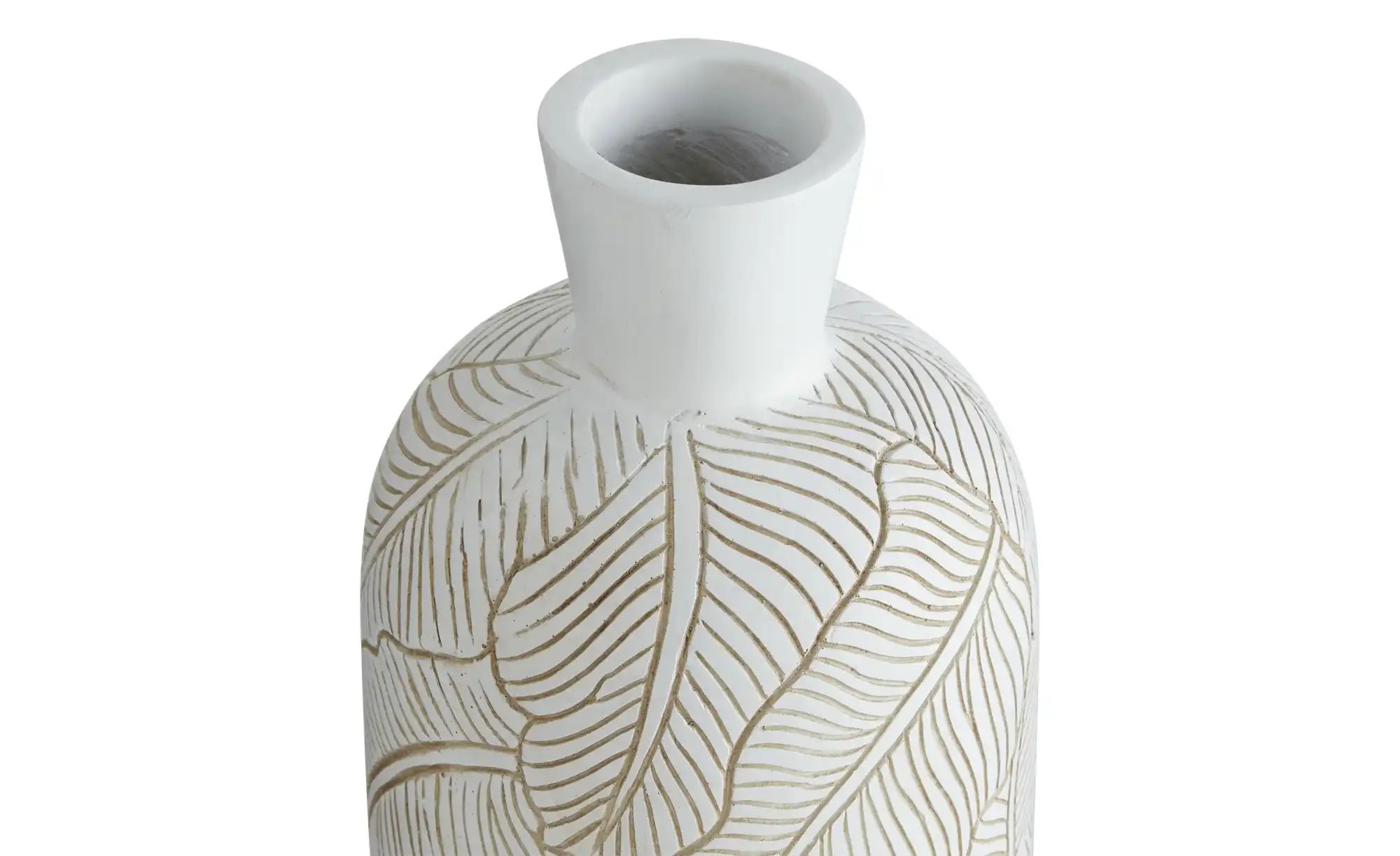 HOME STORY Deko Vase   ¦ weiß ¦ Polyresin (Kunstharz) ¦ Maße (cm): H: 75  Ø günstig online kaufen
