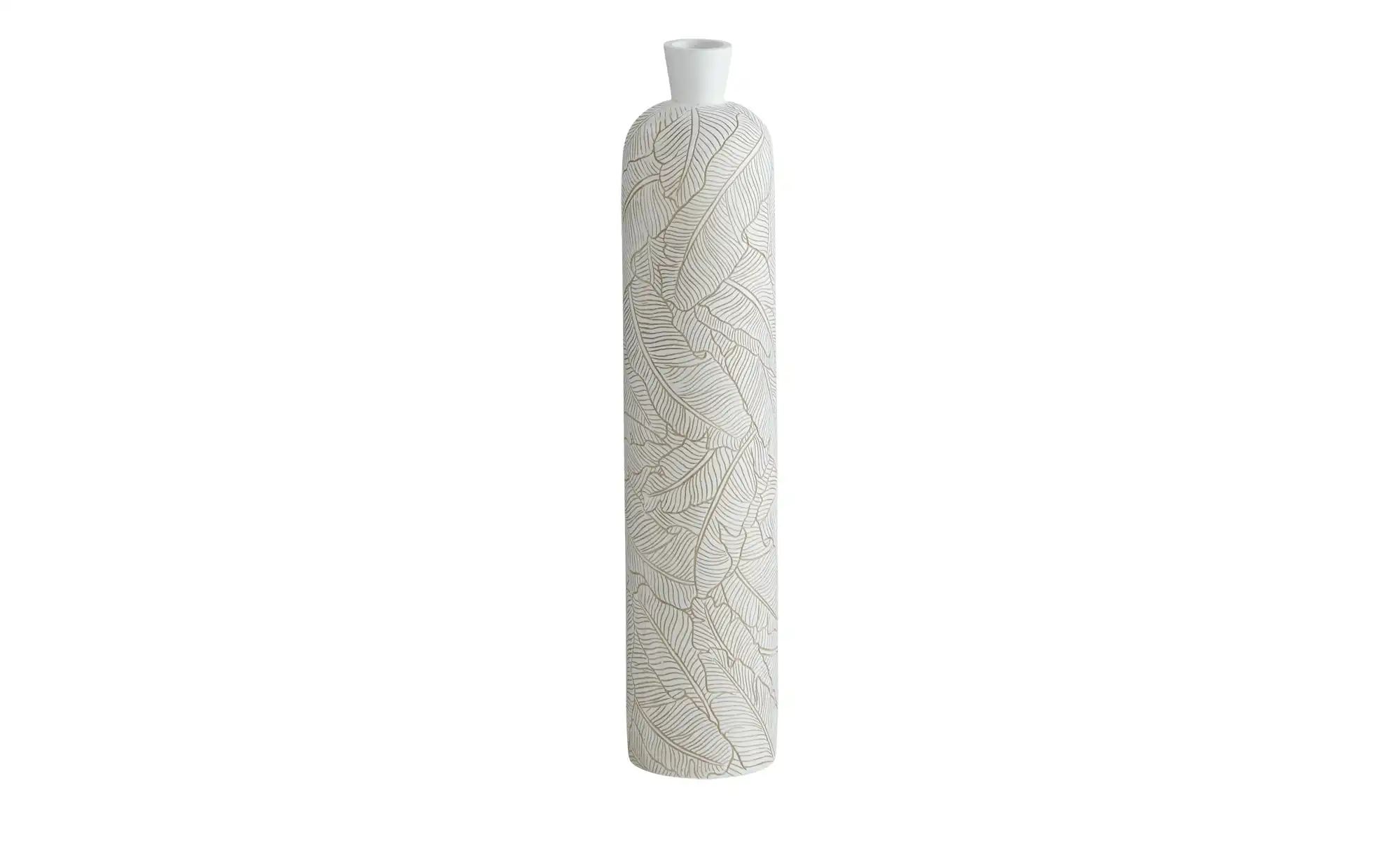 HOME STORY Deko Vase   ¦ weiß ¦ Polyresin (Kunstharz) ¦ Maße (cm): H: 75  Ø günstig online kaufen