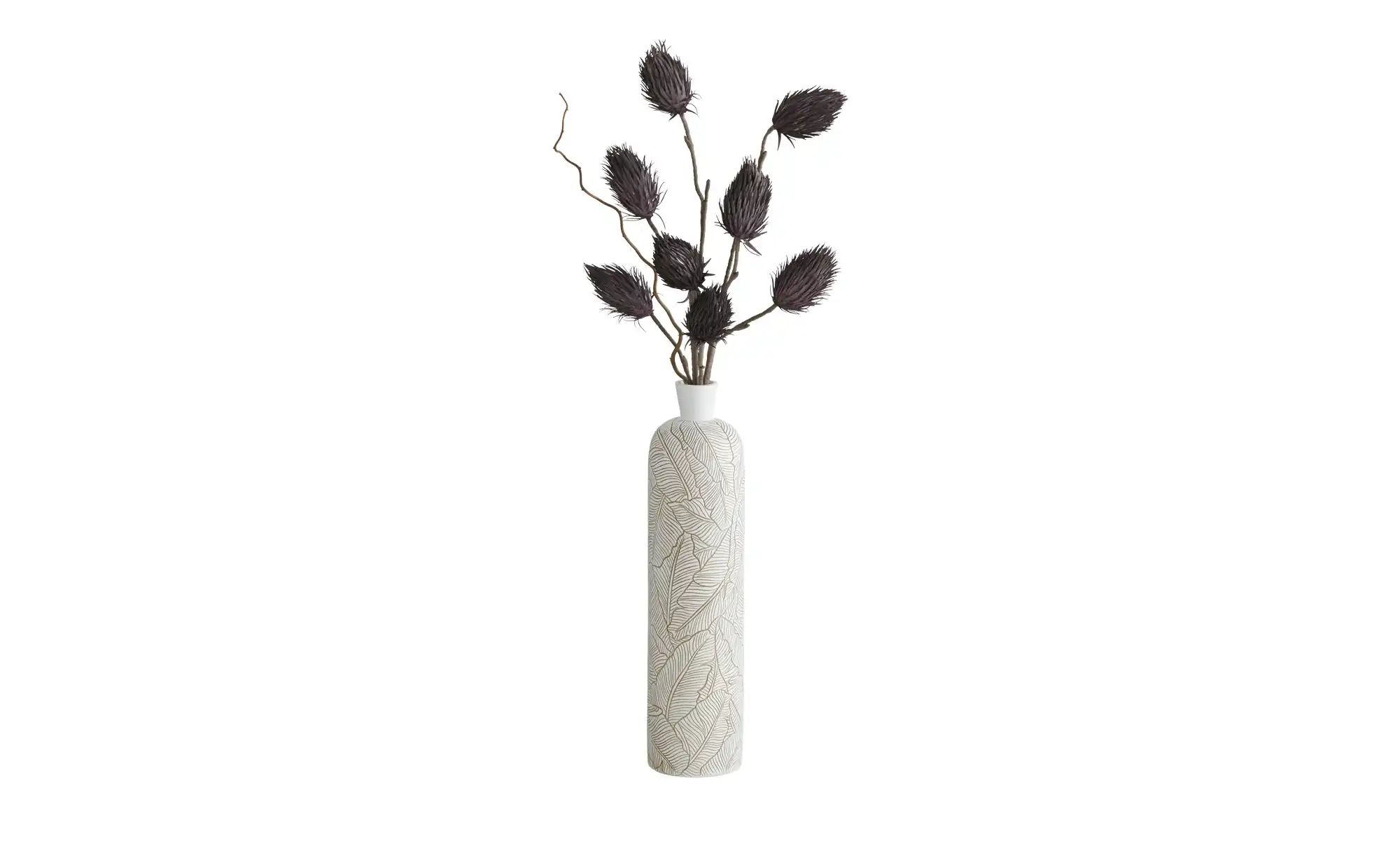 HOME STORY Deko Vase   ¦ weiß ¦ Polyresin (Kunstharz) ¦ Maße (cm): H: 60  Ø günstig online kaufen
