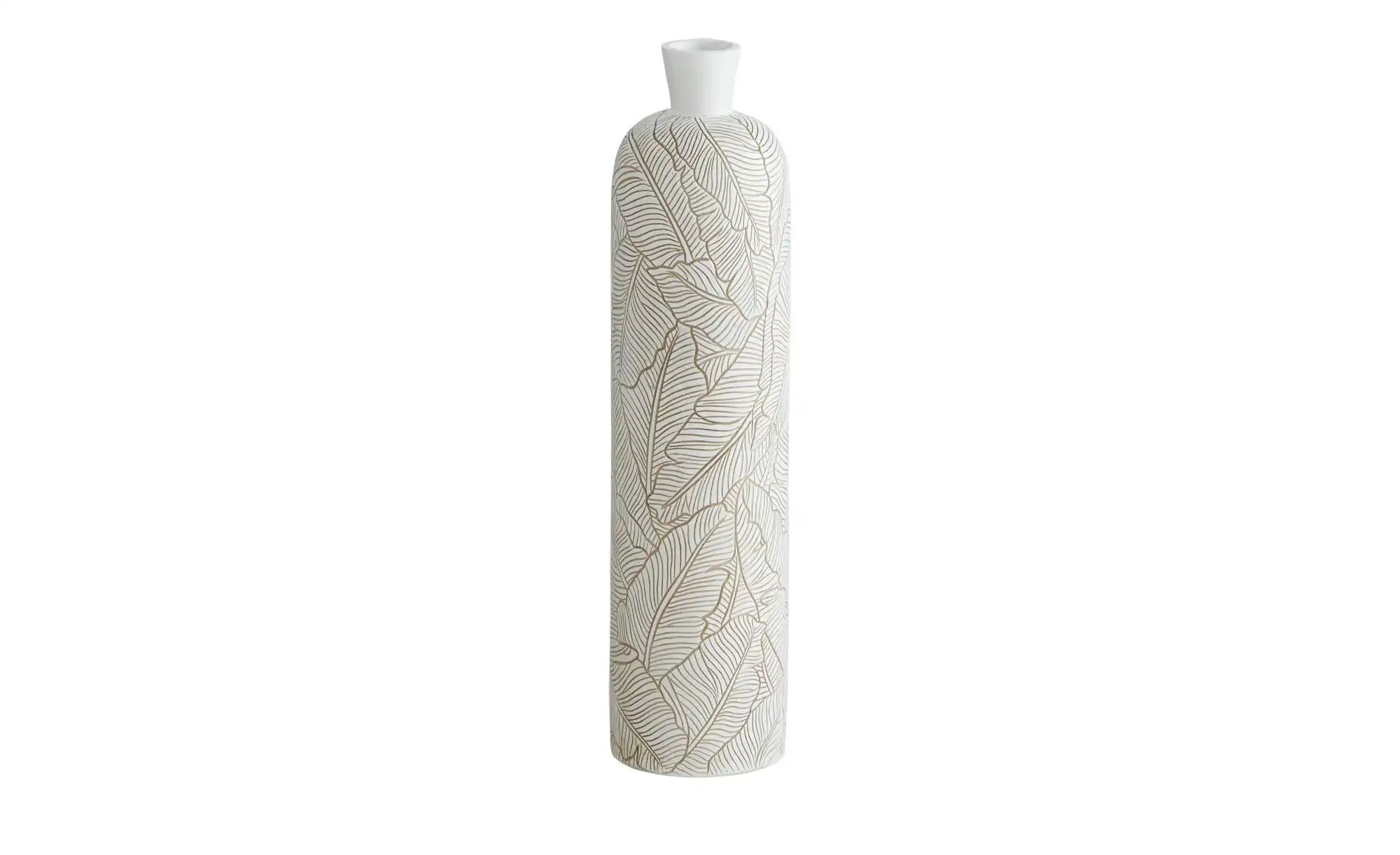 HOME STORY Deko Vase   ¦ weiß ¦ Polyresin (Kunstharz) ¦ Maße (cm): H: 60  Ø günstig online kaufen