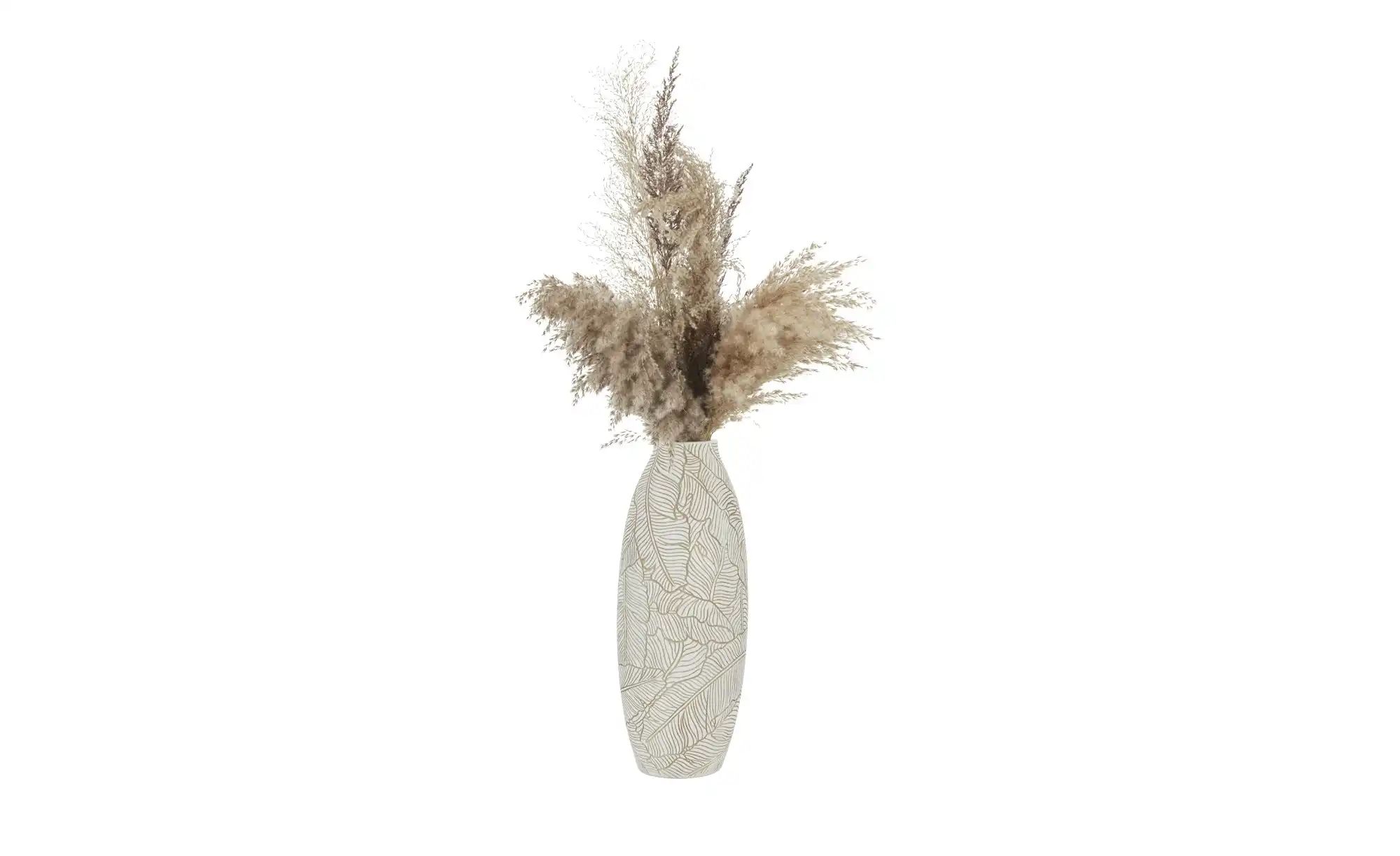 HOME STORY Deko Vase   ¦ weiß ¦ Polyresin (Kunstharz) ¦ Maße (cm): H: 43  Ø günstig online kaufen