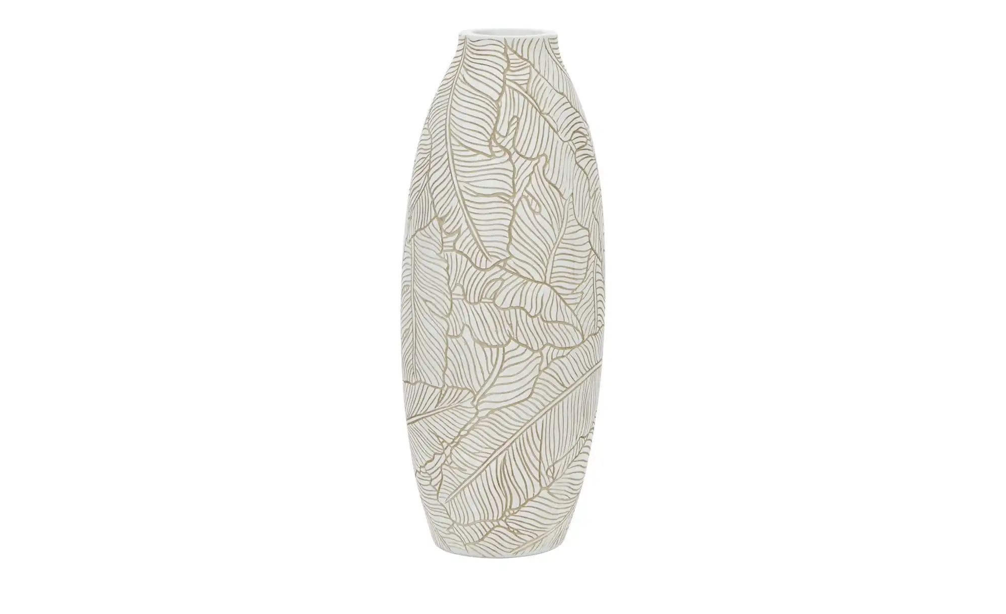 HOME STORY Deko Vase   ¦ weiß ¦ Polyresin (Kunstharz) ¦ Maße (cm): H: 43  Ø günstig online kaufen