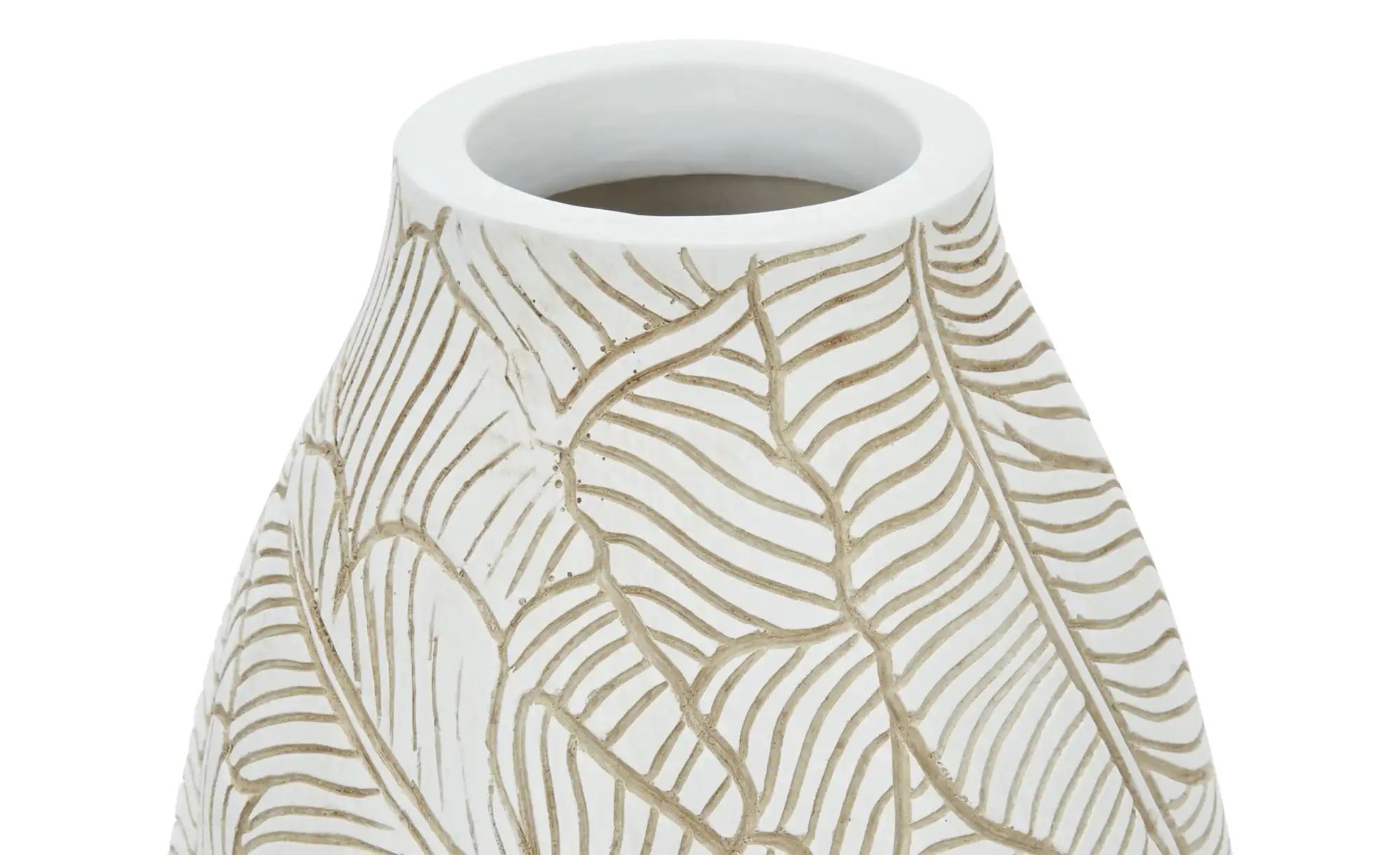 Thumbnail - HOME STORY Deko Vase   ¦ weiß ¦ Polyresin (Kunstharz) ¦ Maße (cm): H: 43  Ø: 17 Accessoires > Vasen - Höffner