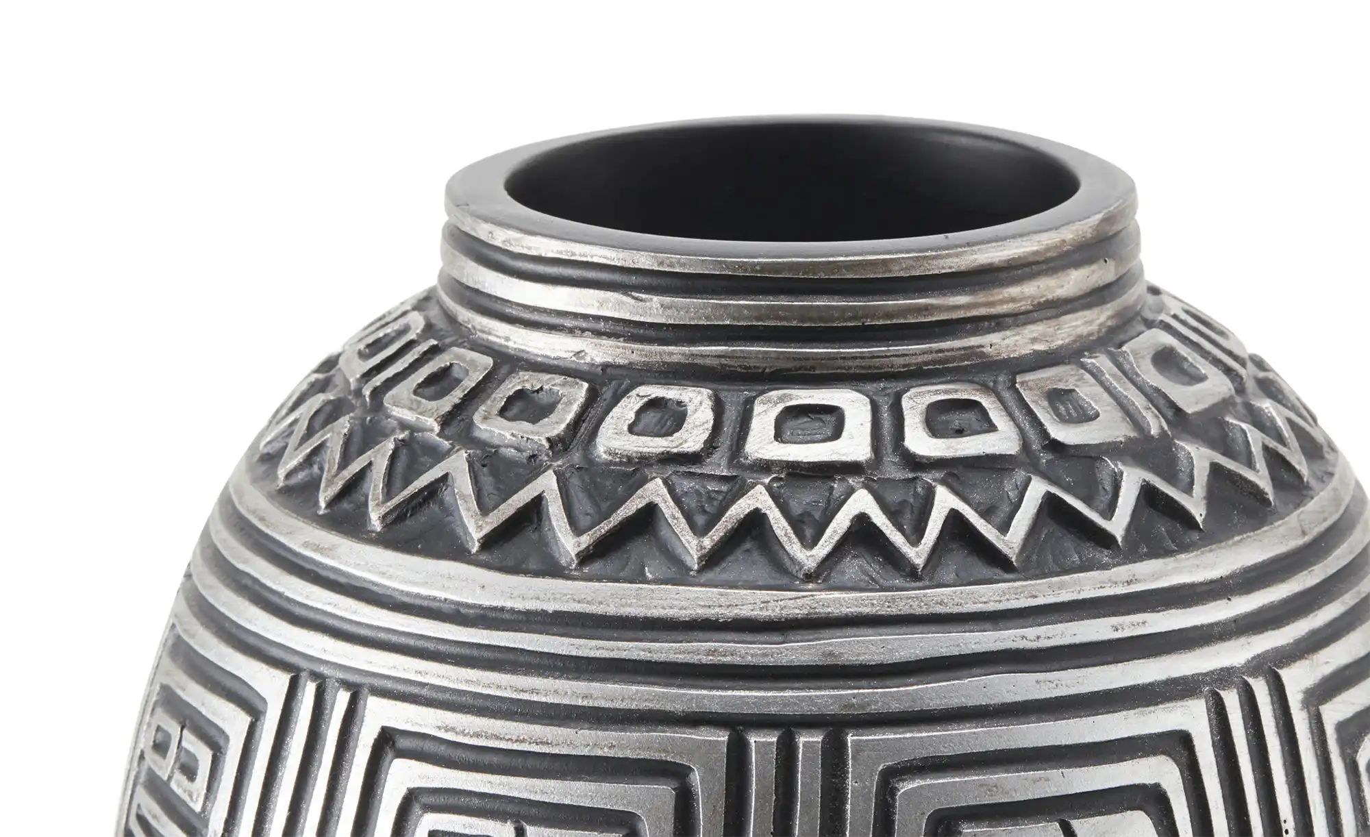 HOME STORY Deko Vase   ¦ schwarz ¦ Polyresin (Kunstharz) ¦ Maße (cm): H: 25 günstig online kaufen