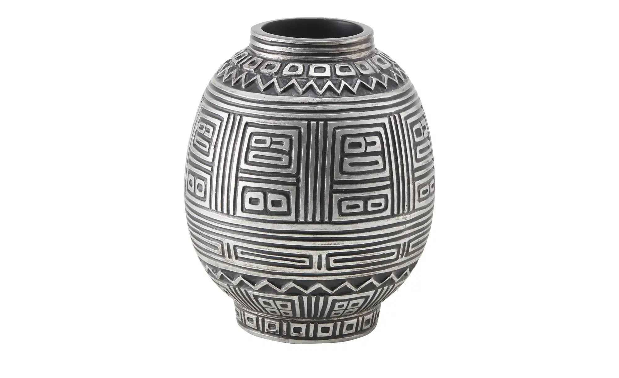 HOME STORY Deko Vase   ¦ schwarz ¦ Polyresin (Kunstharz) ¦ Maße (cm): H: 25 günstig online kaufen