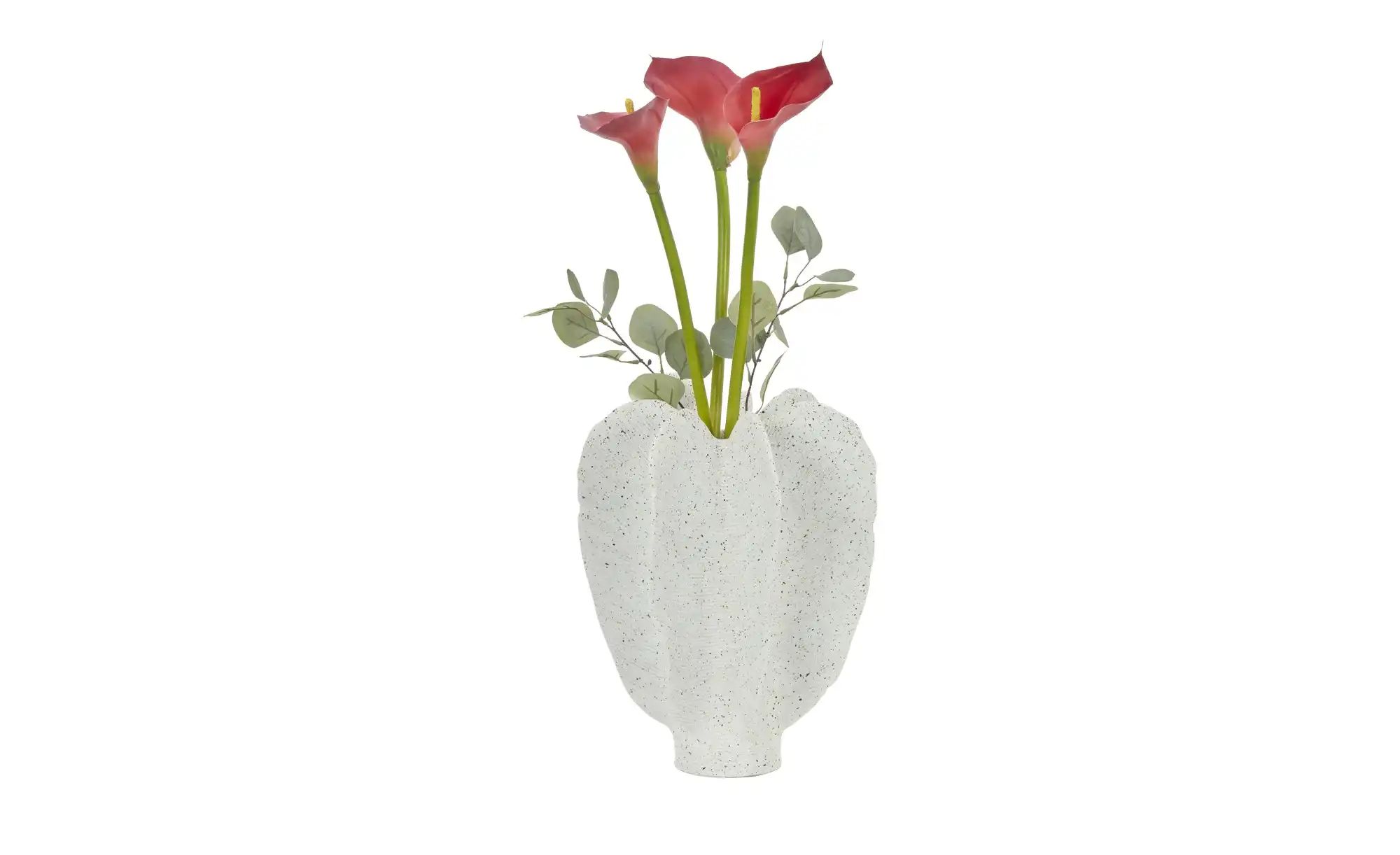 HOME STORY Deko Vase   ¦ weiß ¦ Polyresin (Kunstharz) ¦ Maße (cm): H: 36  Ø günstig online kaufen