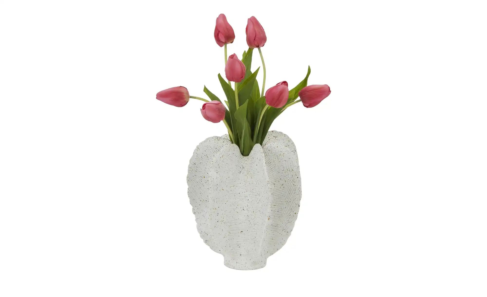 Thumbnail - HOME STORY Deko Vase ¦ weiß ¦ Polyresin (Kunstharz) ¦ Maße (cm): H: 27 Ø: 22 Accessoires > Vasen - Höffner