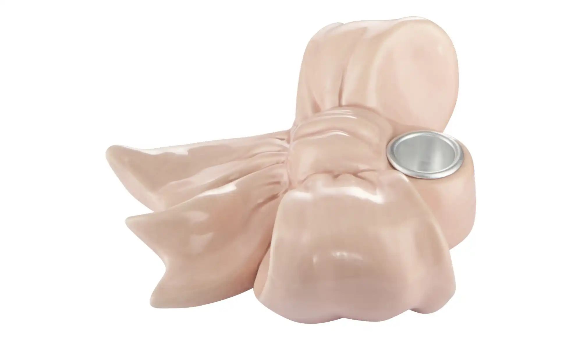 Thumbnail - HOME STORY Kerzenständer Schleife ¦ rosa/pink ¦ Dolomite ¦ Maße (cm): B: 16,7 H: 6,2 T: 14.0 Weihnachten - Höffner