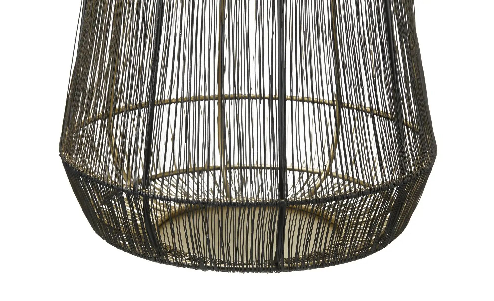 HOME STORY Windlicht   ¦ schwarz ¦ Eisen ¦ Maße (cm): H: 34  Ø: 26 Accessoi günstig online kaufen