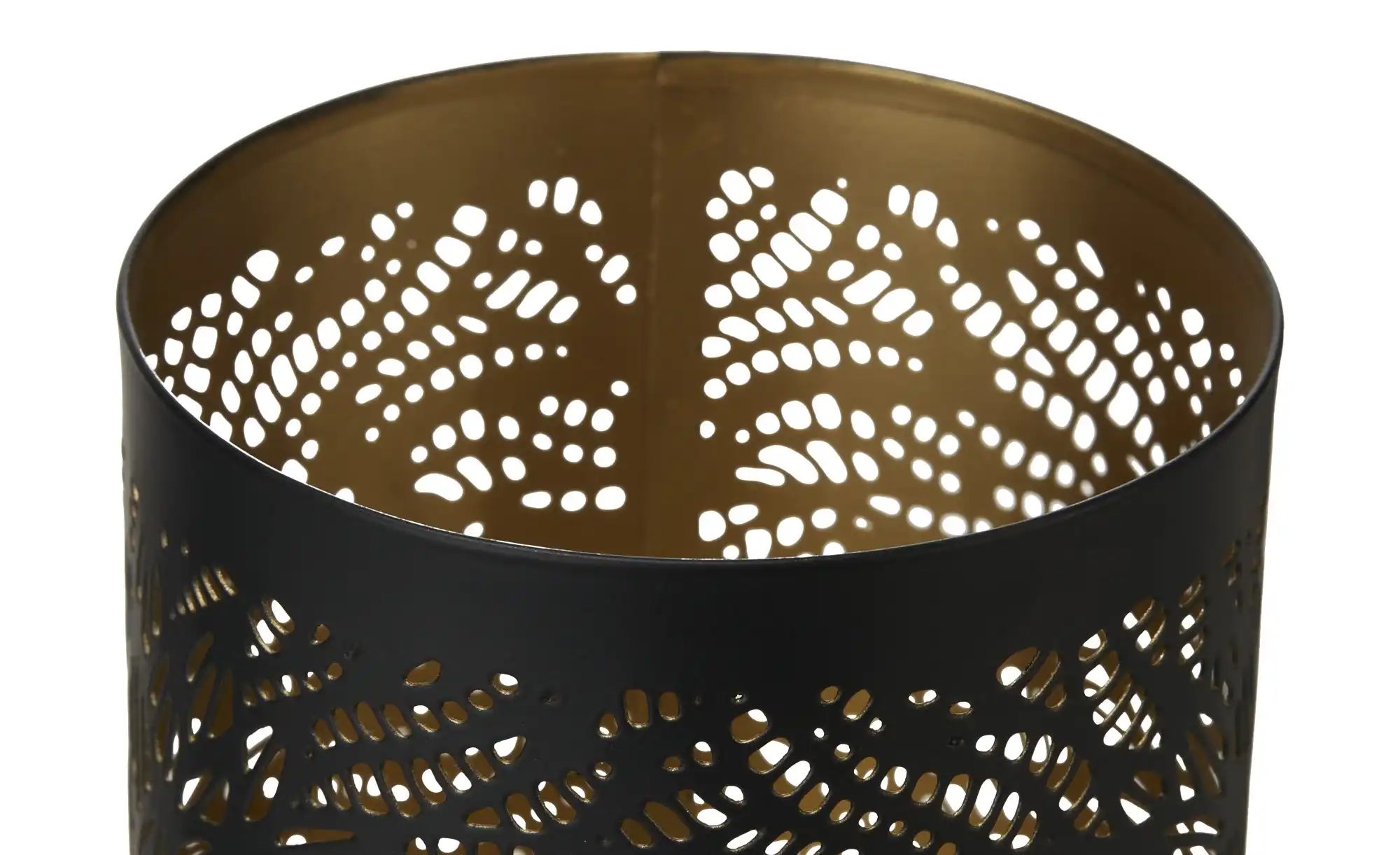 HOME STORY Windlicht   ¦ schwarz ¦ Eisen ¦ Maße (cm): H: 10  Ø: 9 Accessoir günstig online kaufen