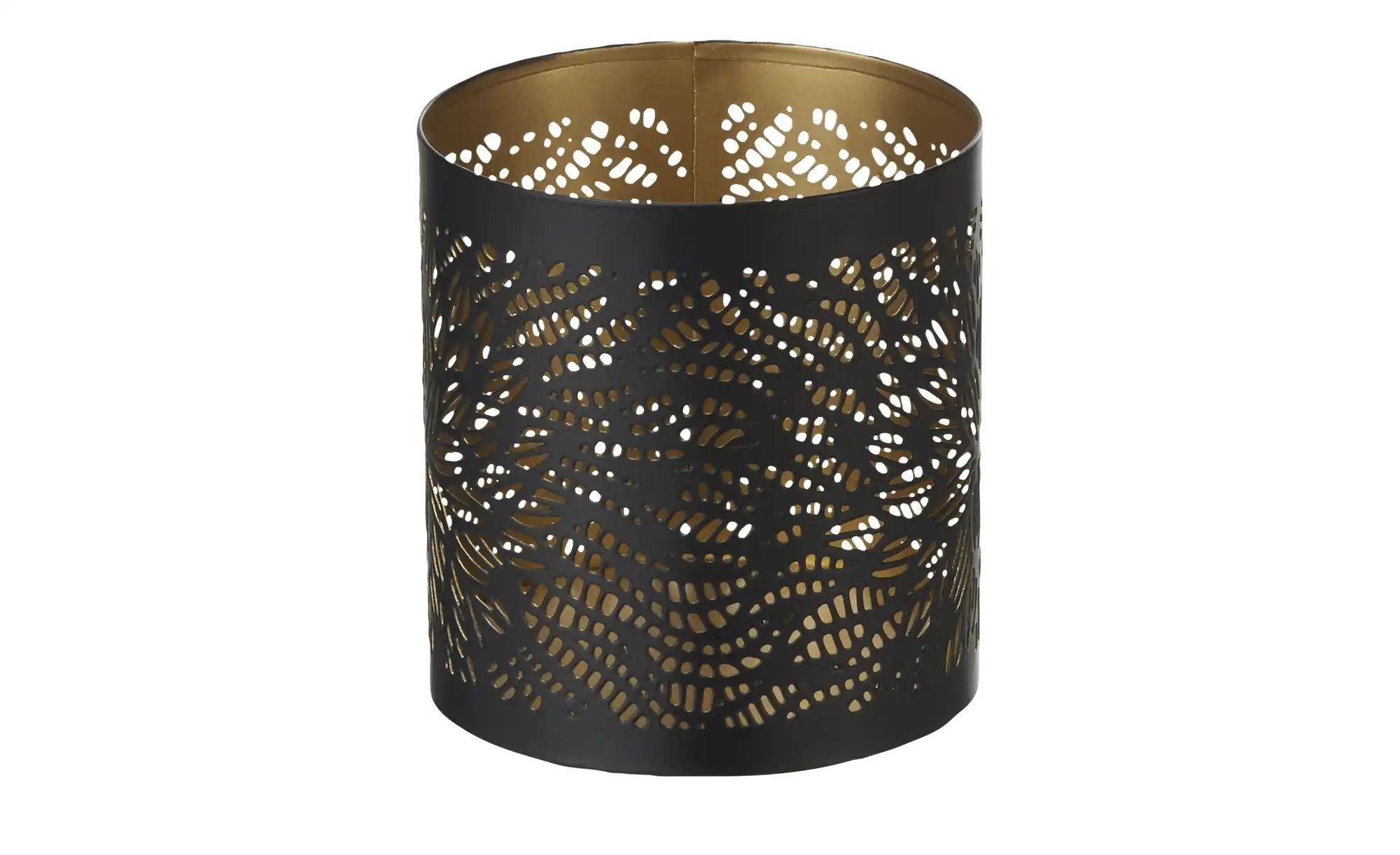 HOME STORY Windlicht   ¦ schwarz ¦ Eisen ¦ Maße (cm): H: 10  Ø: 9 Accessoir günstig online kaufen