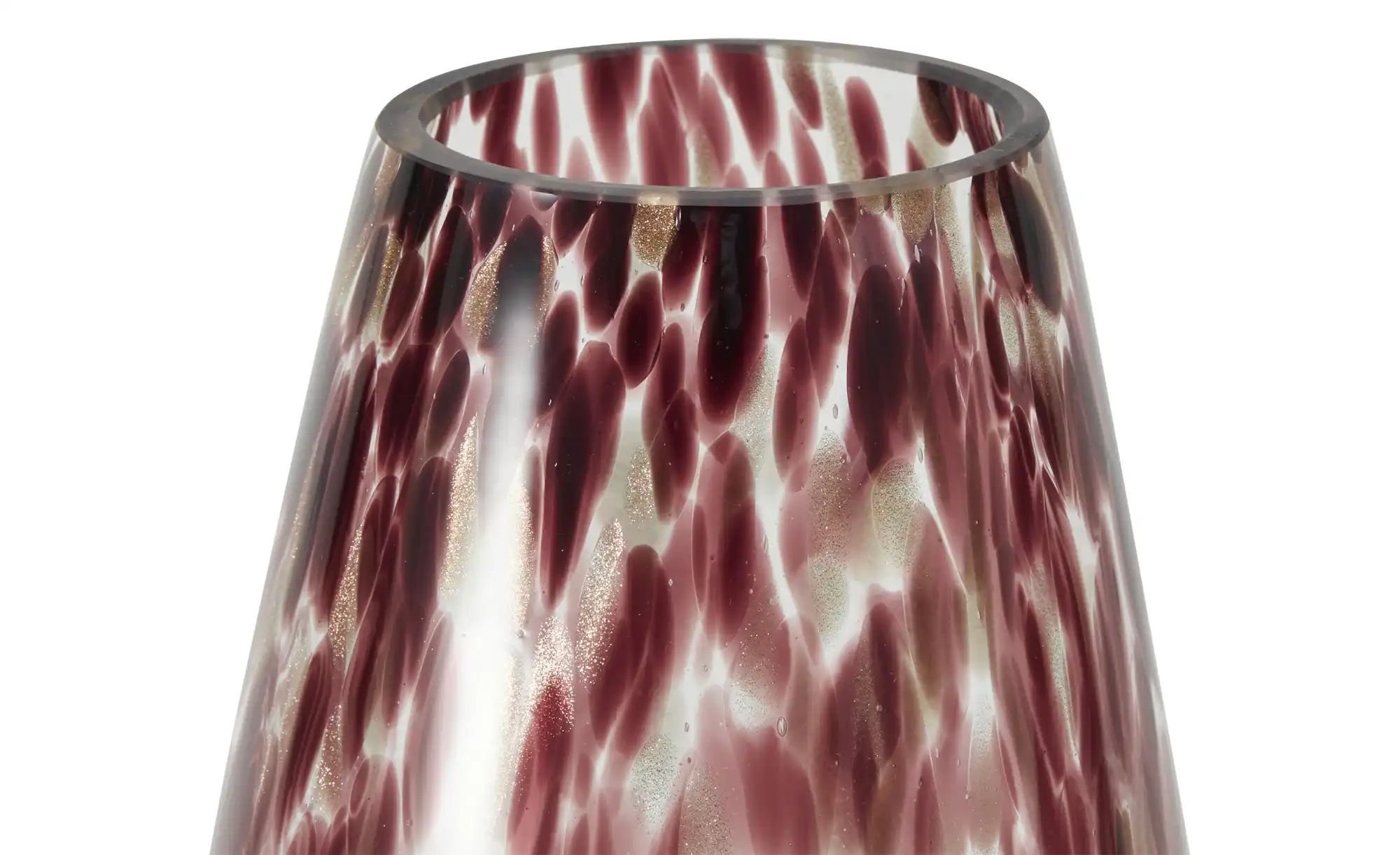HOME STORY Vase   ¦ rot ¦ Glas ¦ Maße (cm): H: 34  Ø: 15 Accessoires > Vase günstig online kaufen