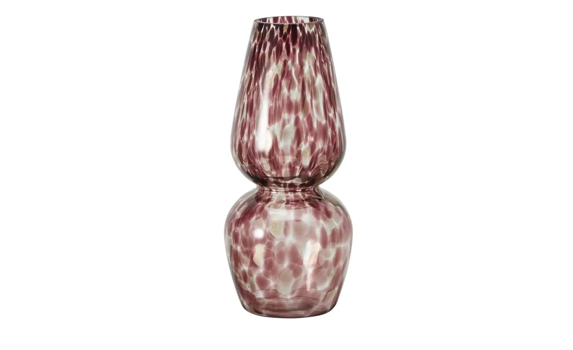 HOME STORY Vase   ¦ rot ¦ Glas ¦ Maße (cm): H: 34  Ø: 15 Accessoires > Vase günstig online kaufen