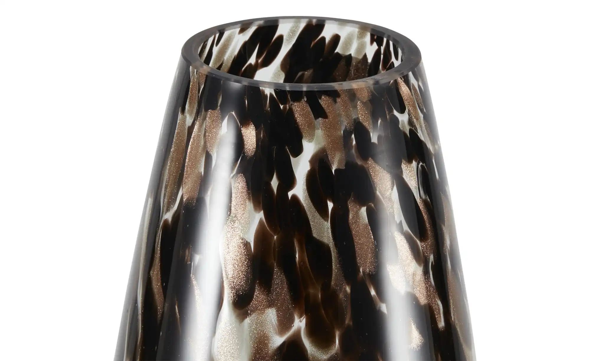 HOME STORY Vase   ¦ braun ¦ Glas ¦ Maße (cm): H: 34  Ø: 15 Accessoires > Va günstig online kaufen