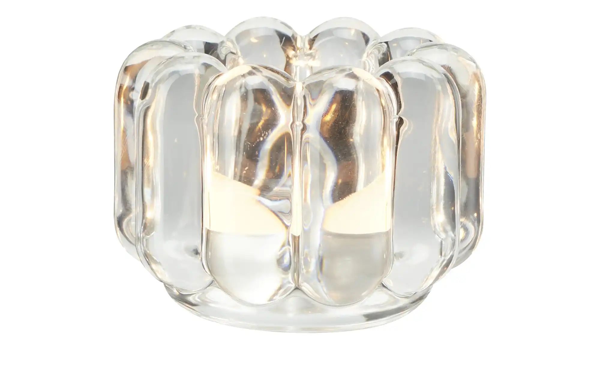 Thumbnail - HOME STORY Teelichthalter ¦ transparent/klar ¦ Glas ¦ Maße (cm): H: 6,5 Ø: 8 Accessoires > Kerzen & Kerzenständer > T...