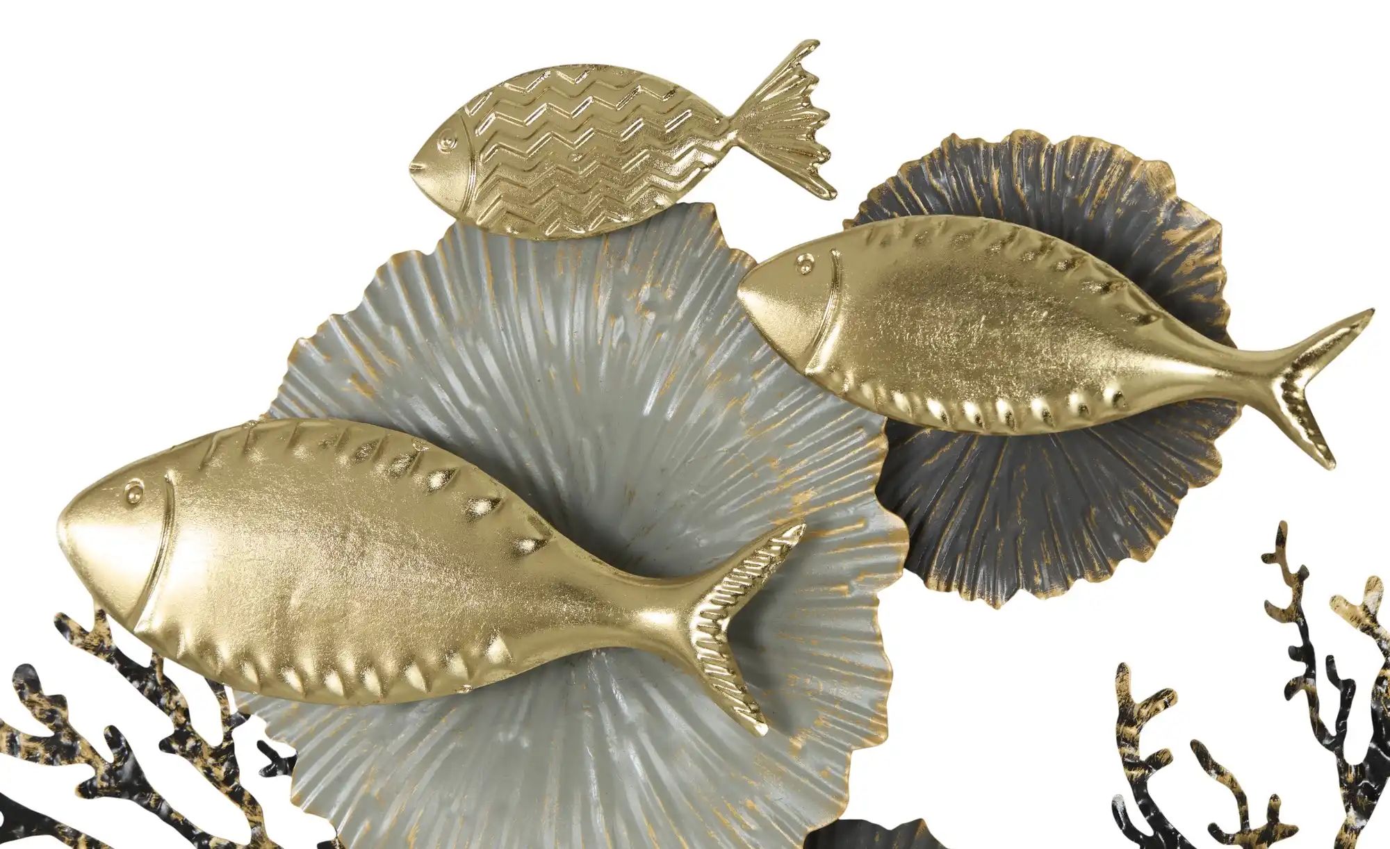Thumbnail - HOME STORY Wanddekoration Fische ¦ mehrfarbig ¦ Metall,Eisen ¦ Maße (cm): B: 91 H: 6,5 T: 51.0 Accessoires > Dekoartik...